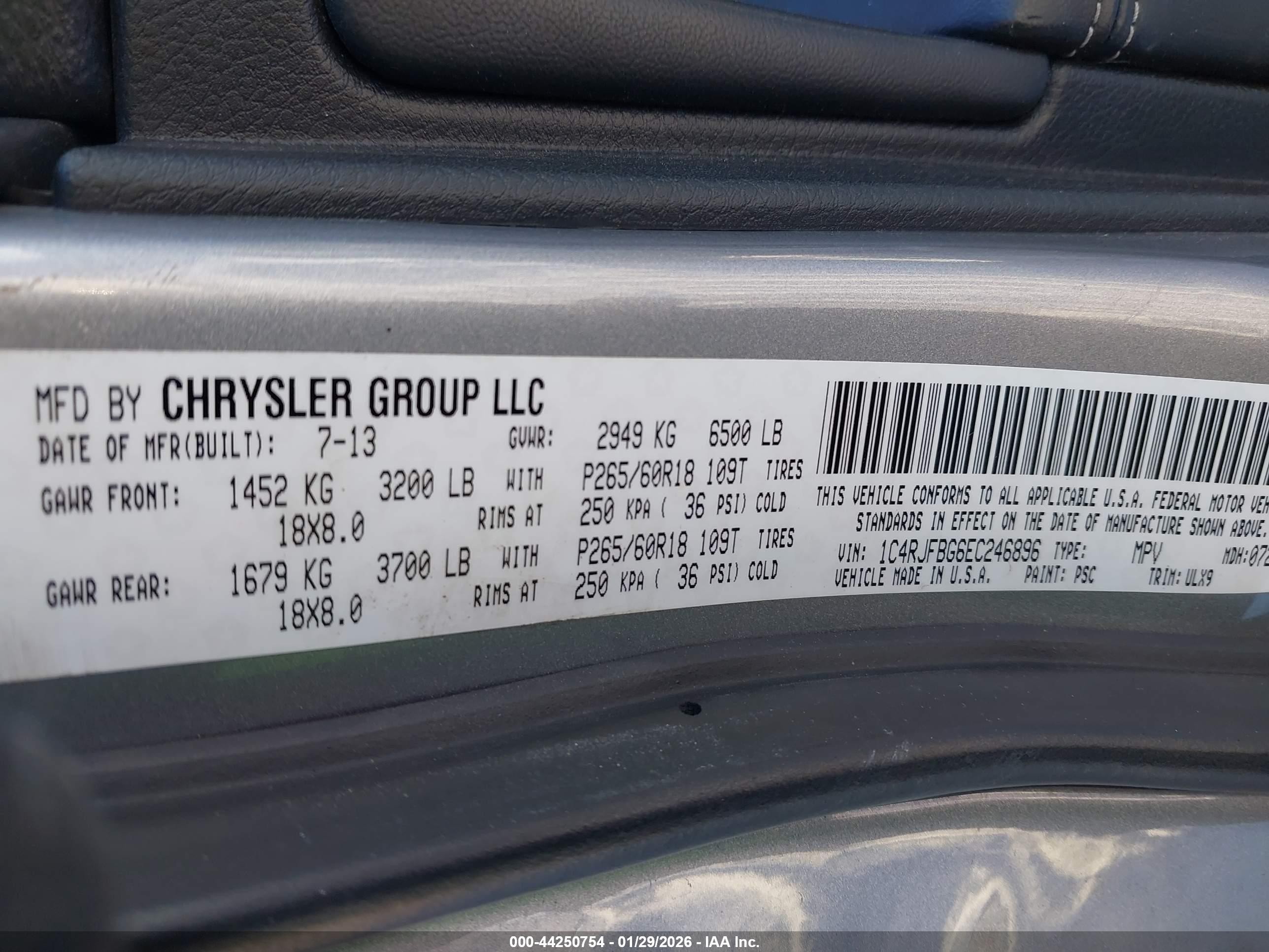 2014 Jeep Grand Cherokee Limited Серебряный vin: 1C4RJFBG6EC246896
