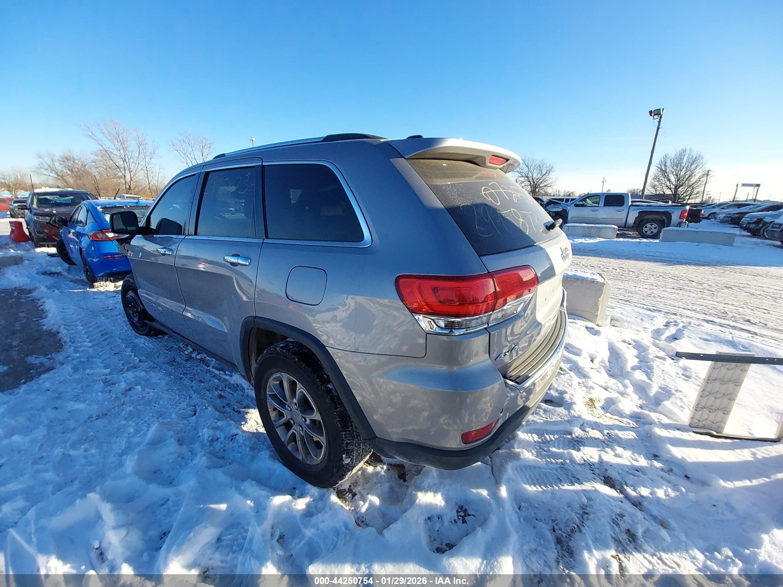2014 Jeep Grand Cherokee Limited Серебряный vin: 1C4RJFBG6EC246896