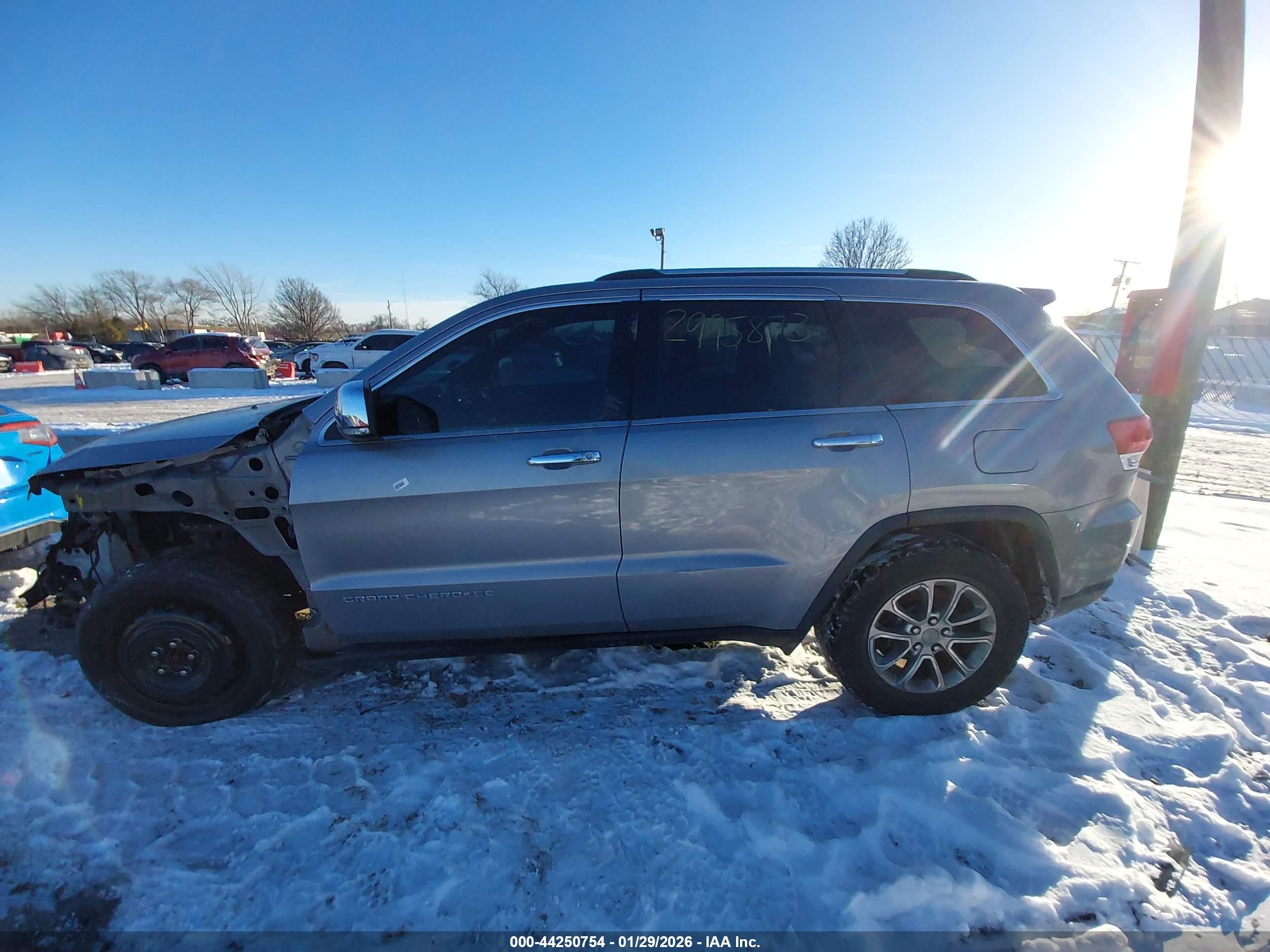 2014 Jeep Grand Cherokee Limited Серебряный vin: 1C4RJFBG6EC246896