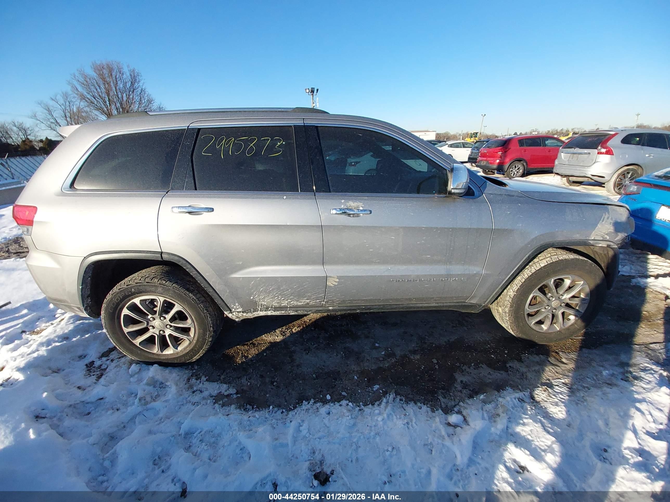 2014 Jeep Grand Cherokee Limited Серебряный vin: 1C4RJFBG6EC246896
