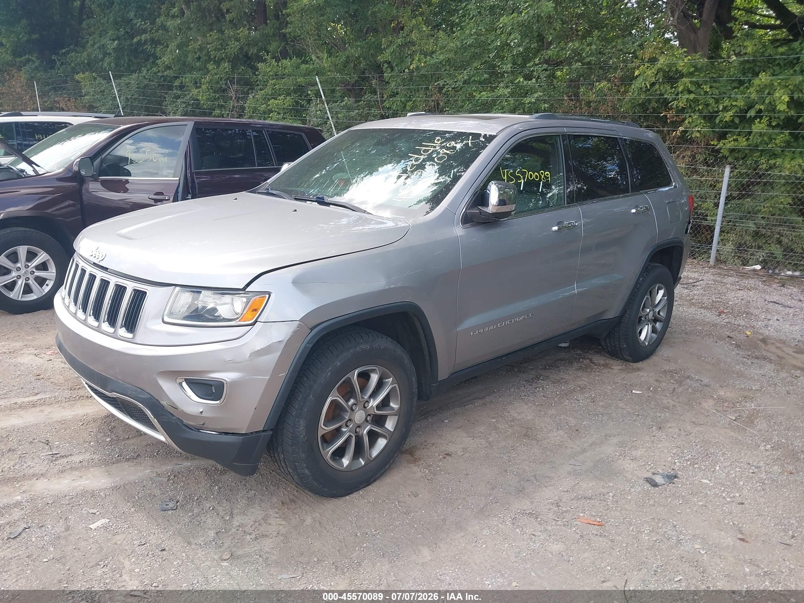 2014 Jeep Grand Cherokee Limited Silver vin: 1C4RJFBG6EC275671
