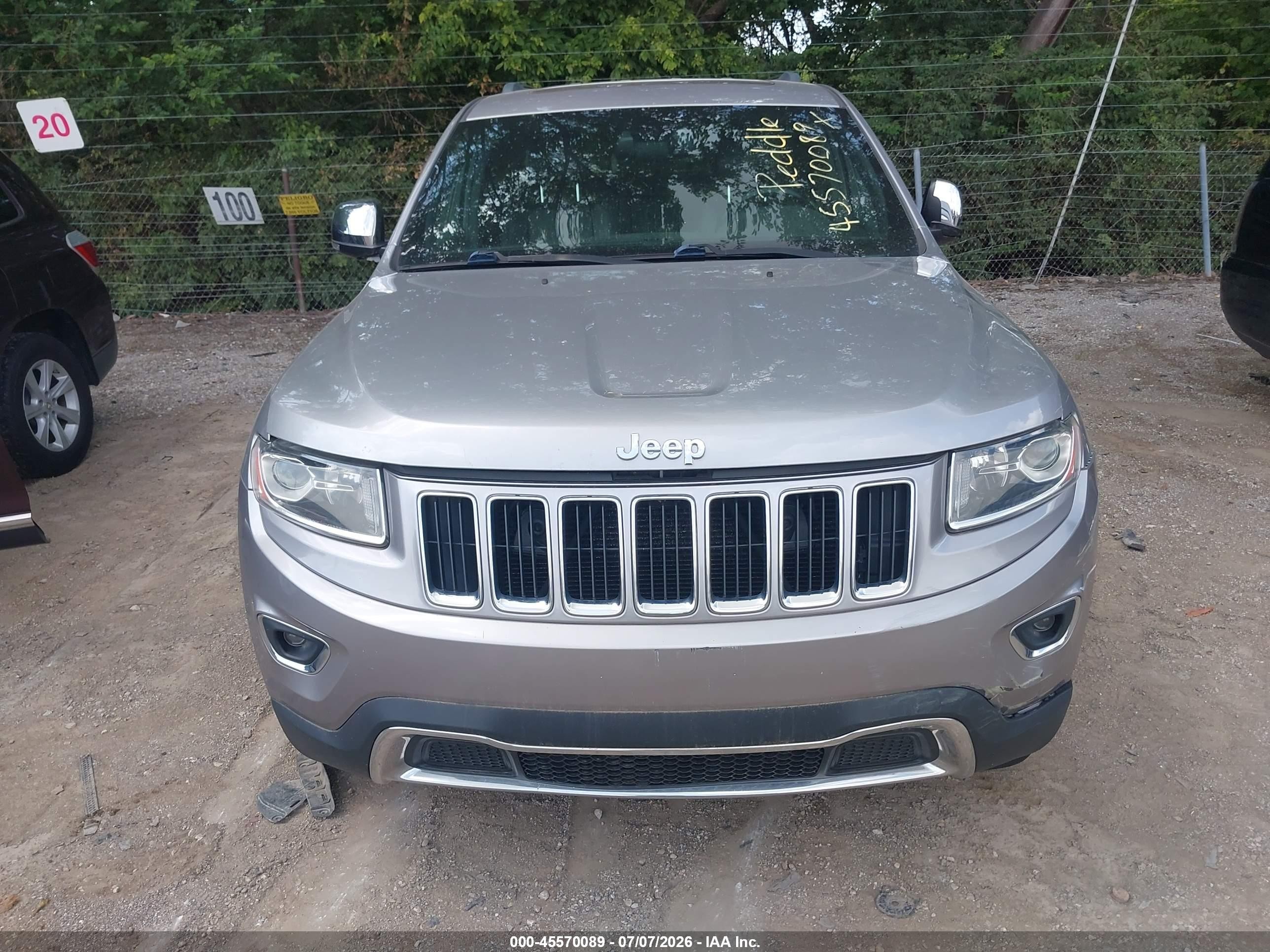 2014 Jeep Grand Cherokee Limited Silver vin: 1C4RJFBG6EC275671