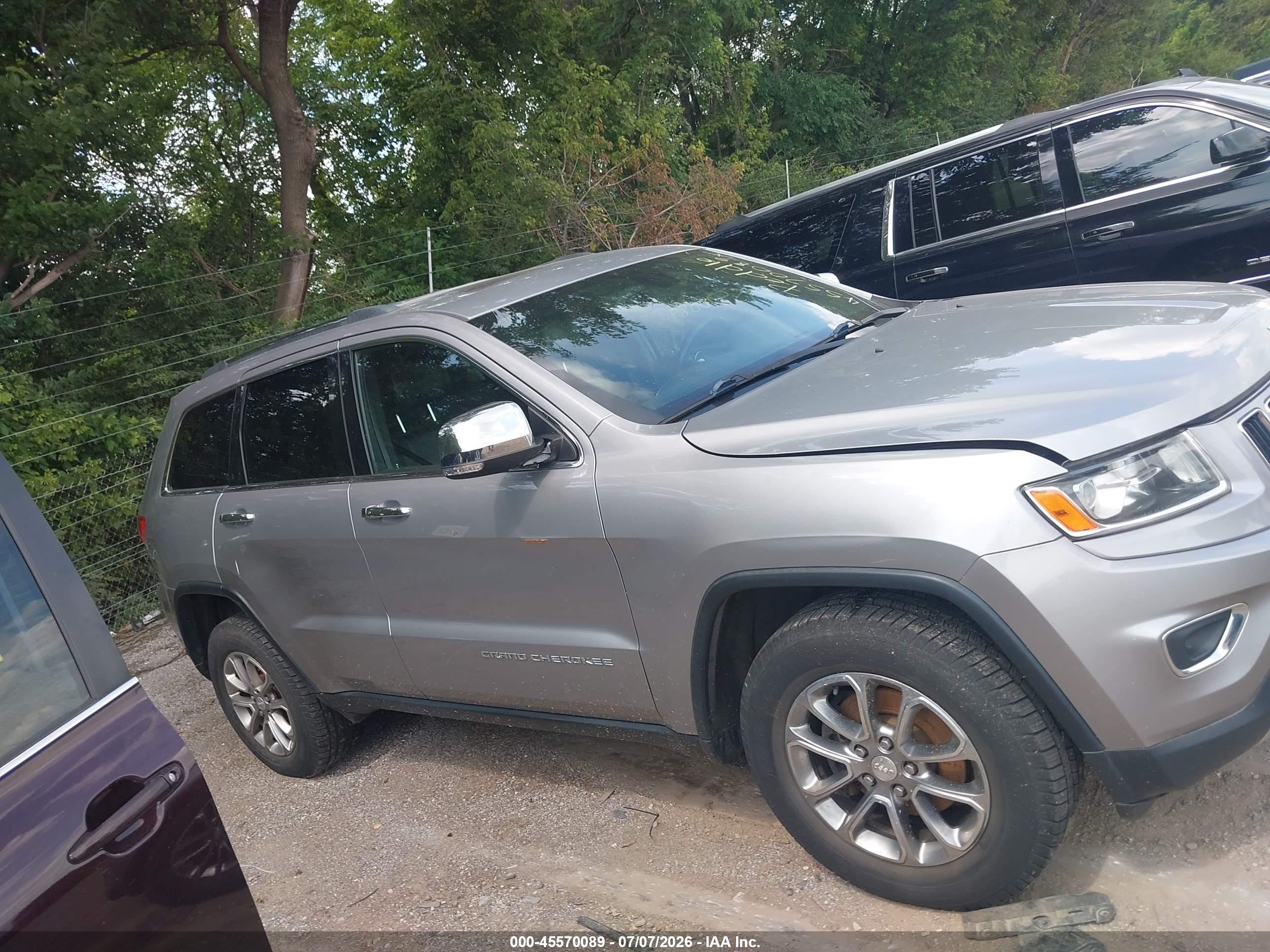 2014 Jeep Grand Cherokee Limited Silver vin: 1C4RJFBG6EC275671