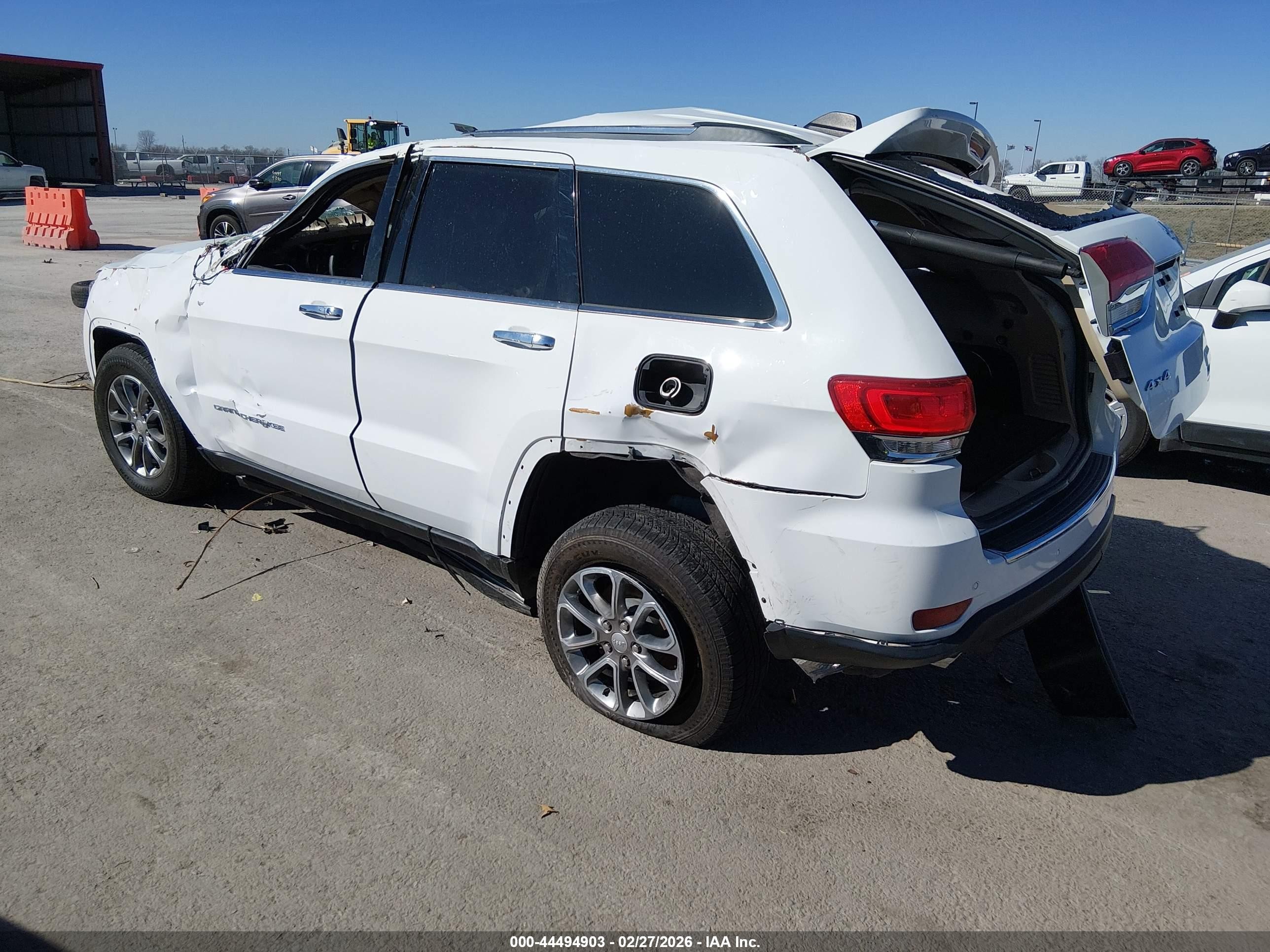 2014 Jeep Grand Cherokee Limited White vin: 1C4RJFBG6EC293927