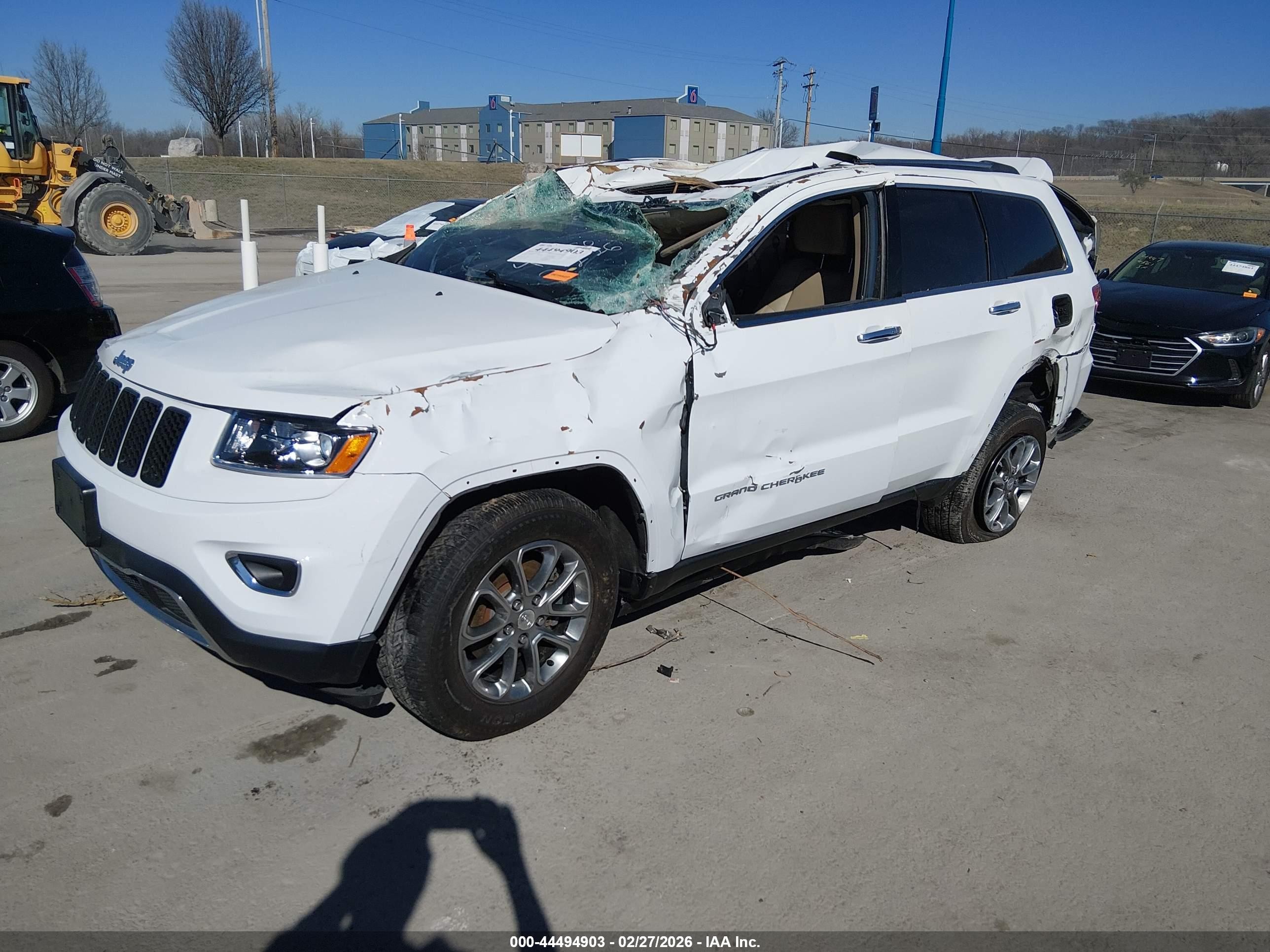 2014 Jeep Grand Cherokee Limited White vin: 1C4RJFBG6EC293927