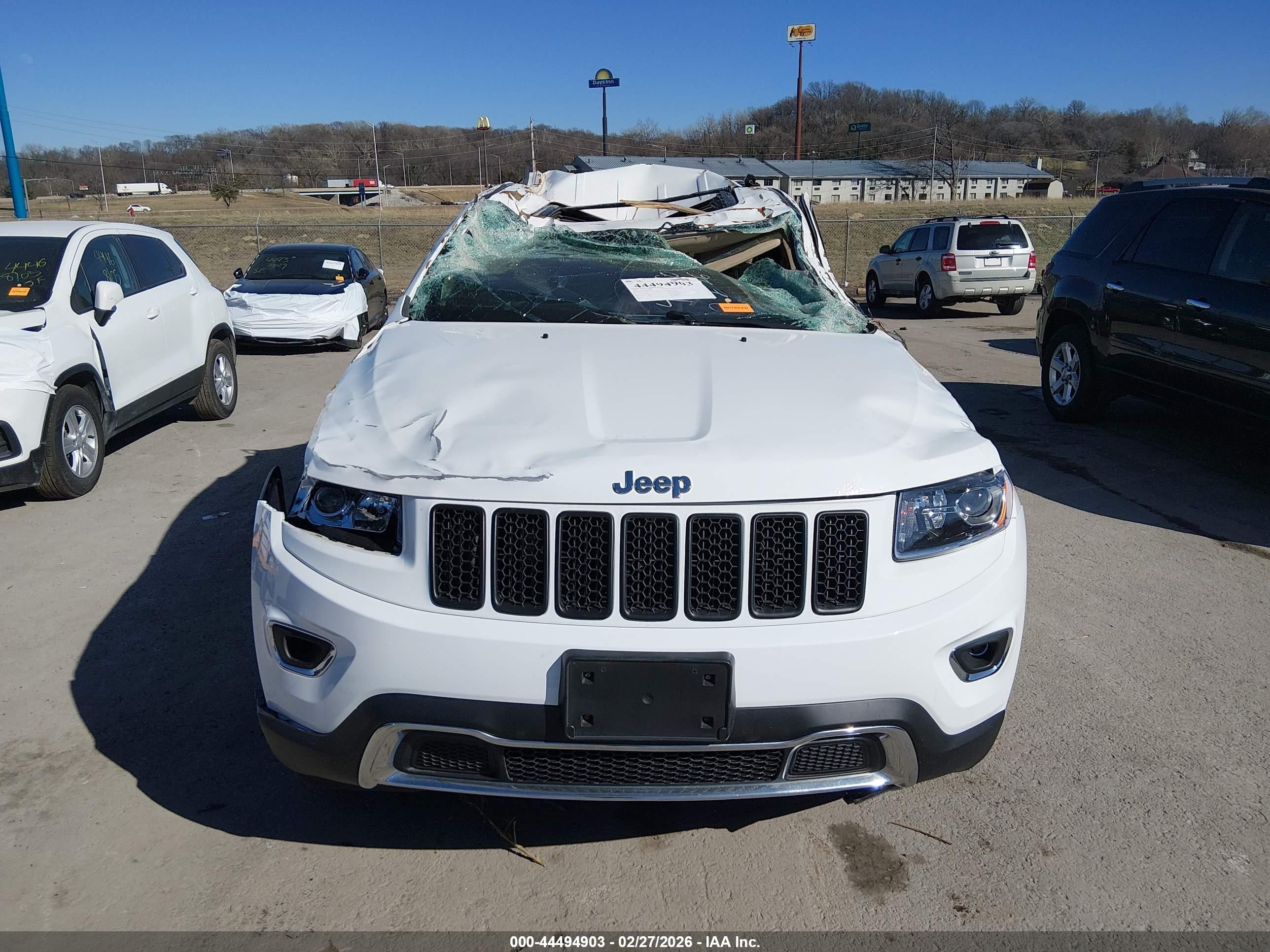2014 Jeep Grand Cherokee Limited White vin: 1C4RJFBG6EC293927