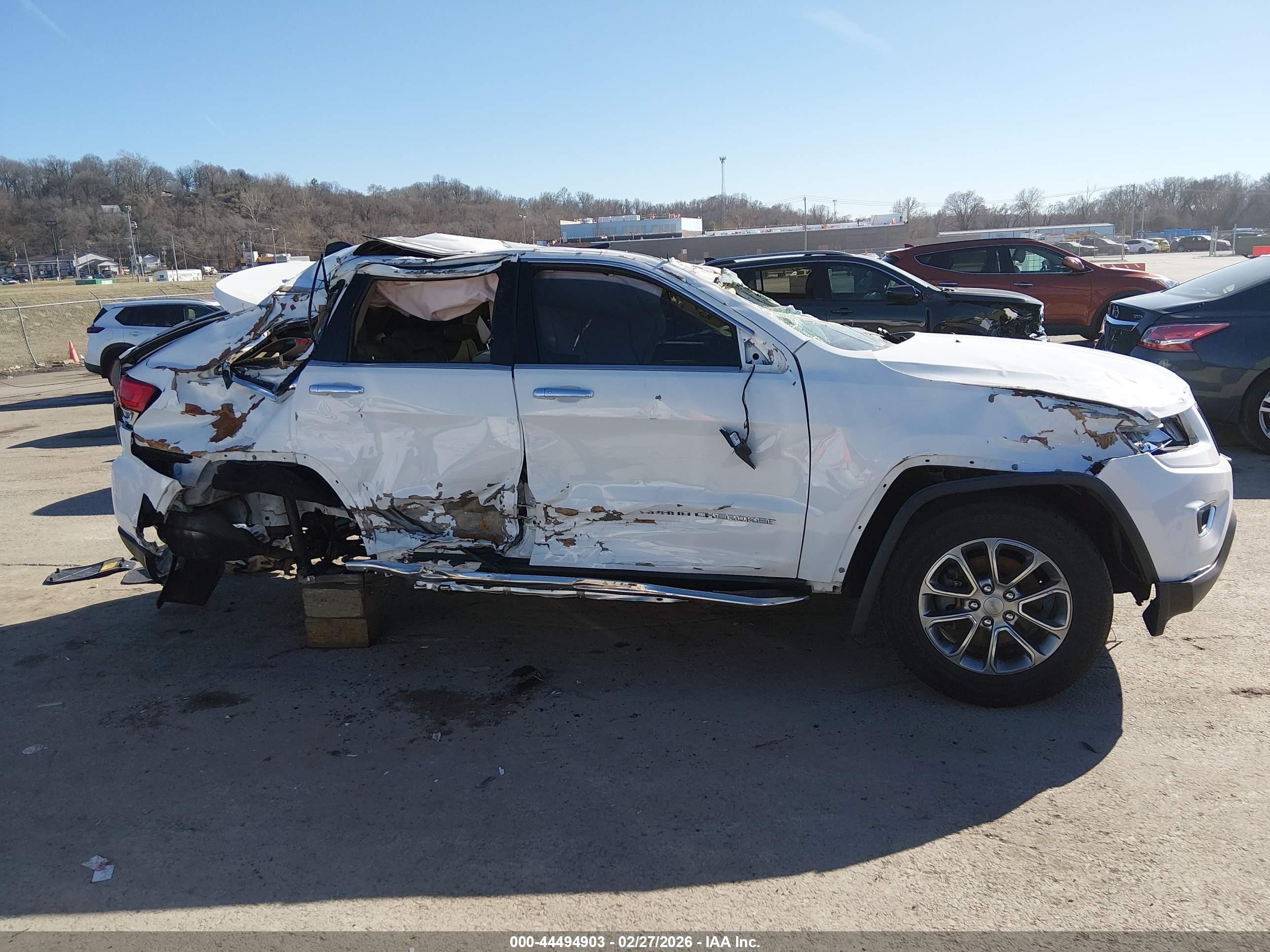 2014 Jeep Grand Cherokee Limited White vin: 1C4RJFBG6EC293927