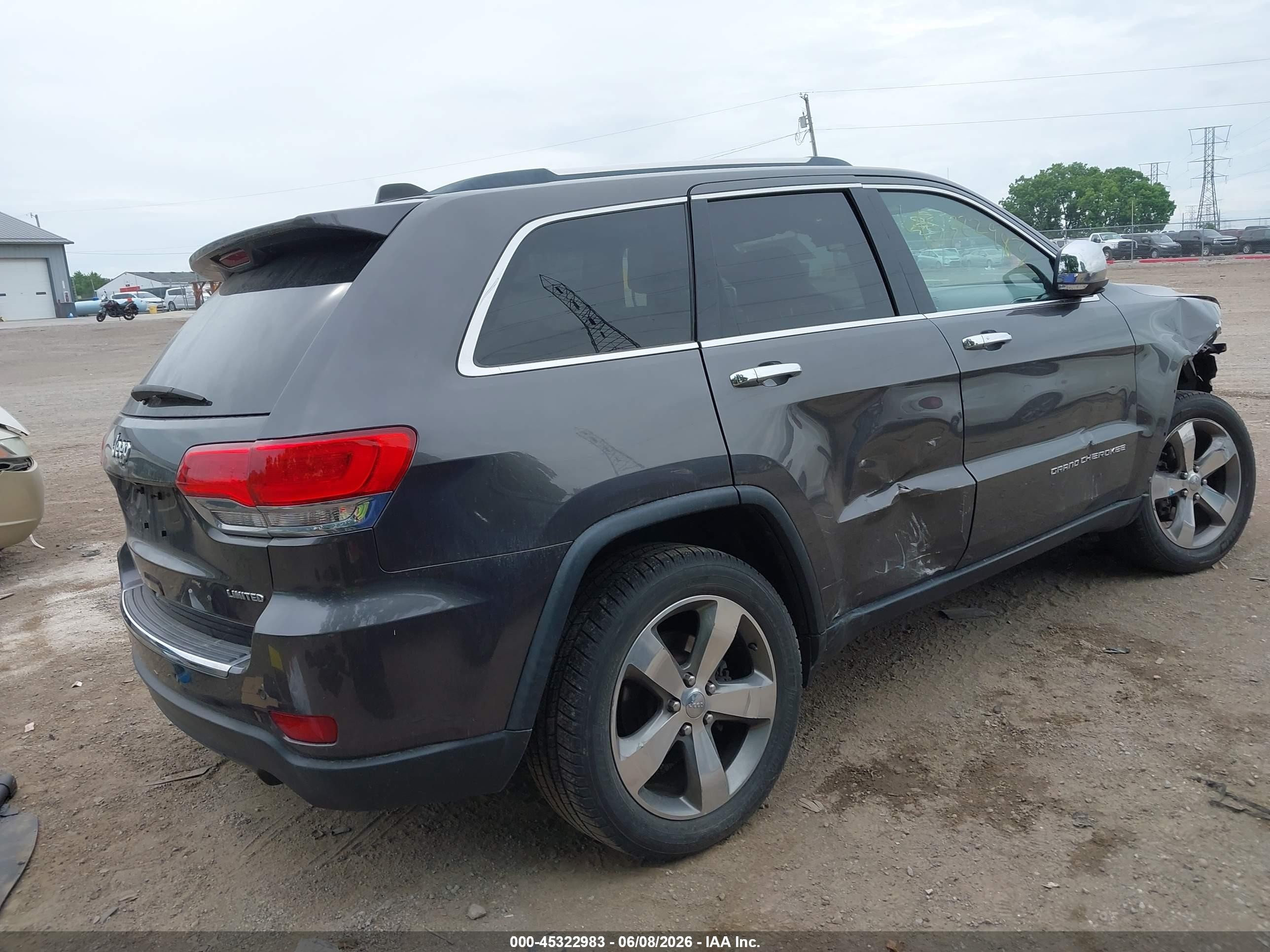 2014 Jeep Grand Cherokee Limited Gray vin: 1C4RJFBG6EC323718