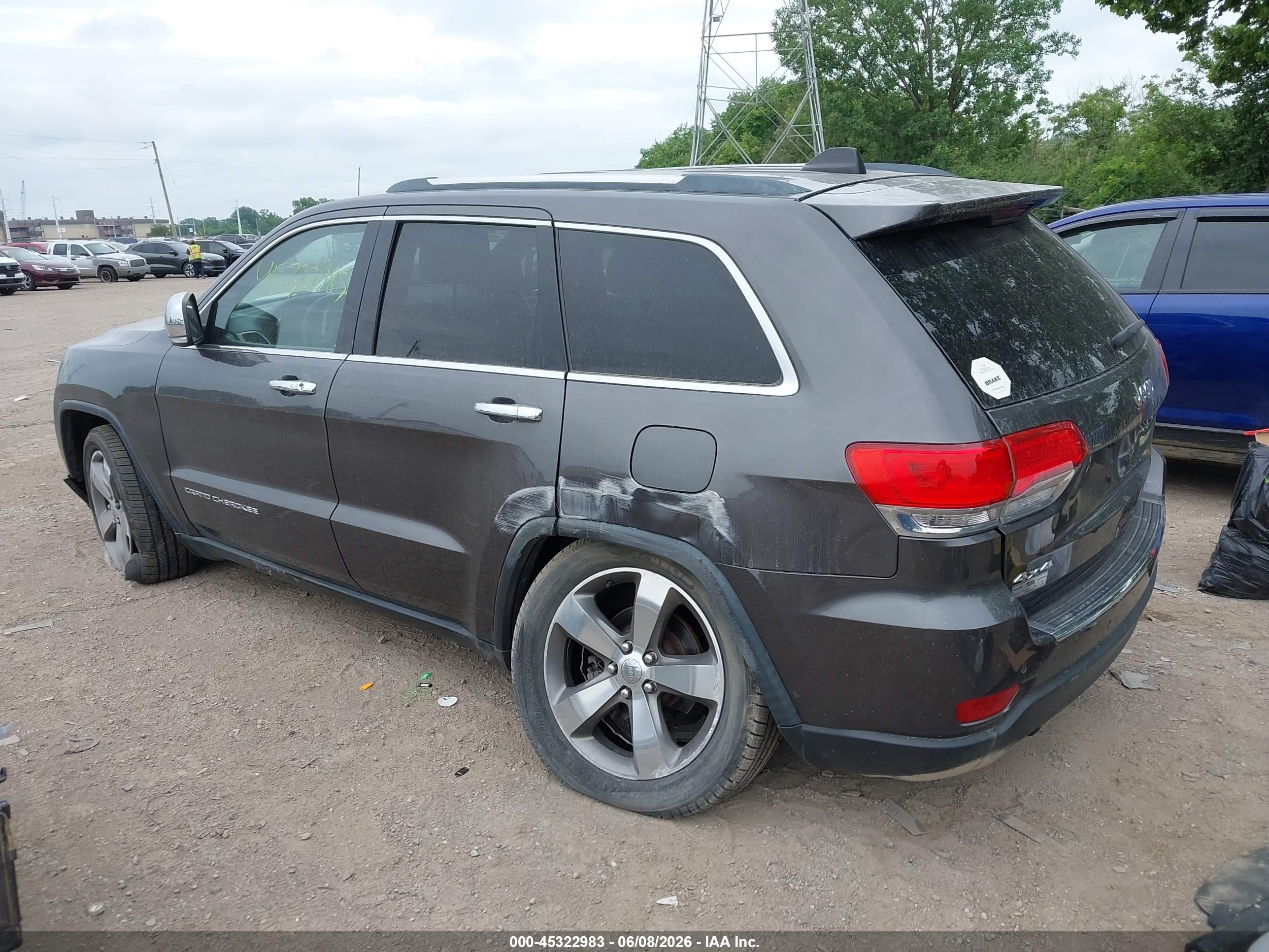 2014 Jeep Grand Cherokee Limited Gray vin: 1C4RJFBG6EC323718
