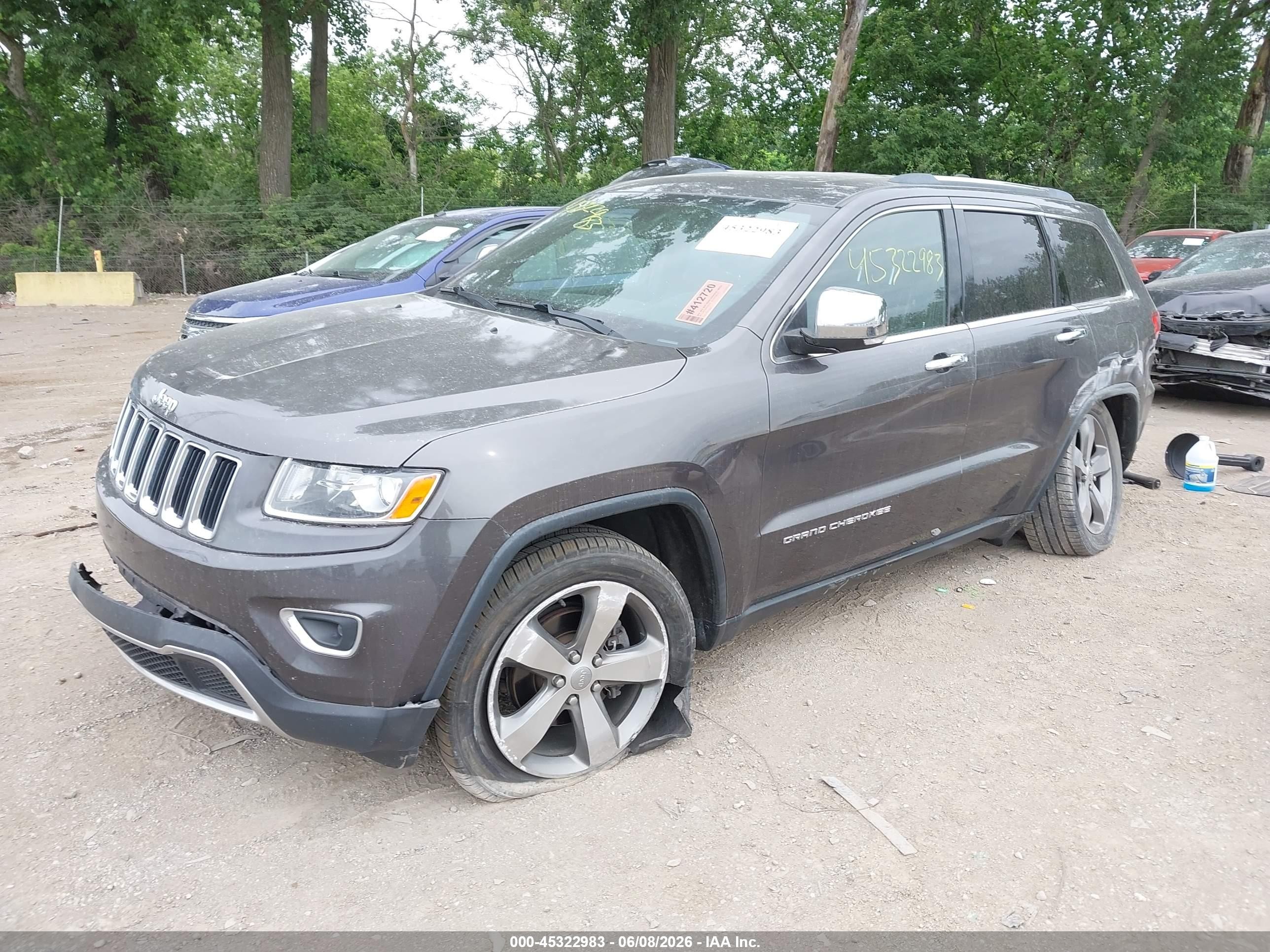2014 Jeep Grand Cherokee Limited Gray vin: 1C4RJFBG6EC323718