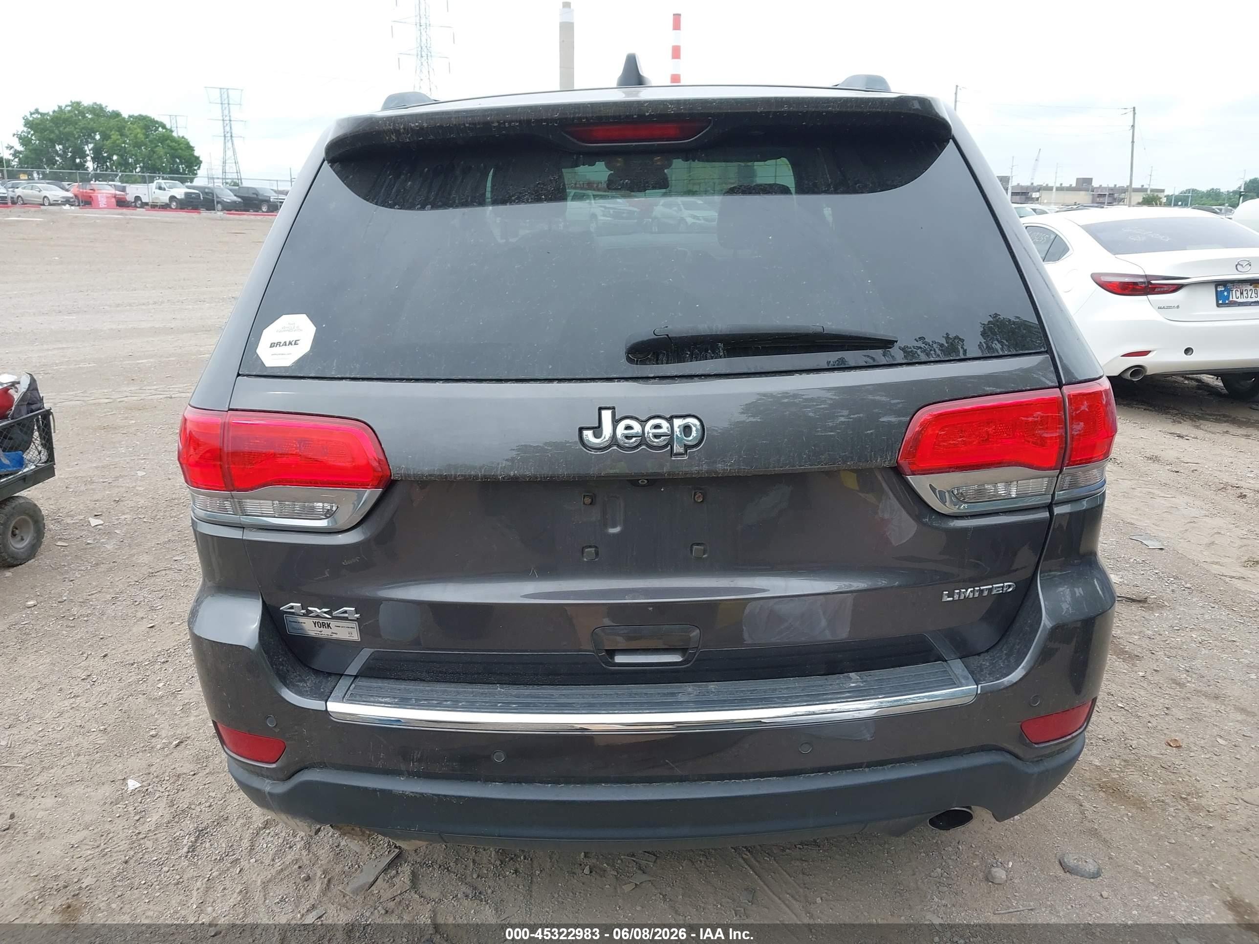 2014 Jeep Grand Cherokee Limited Gray vin: 1C4RJFBG6EC323718