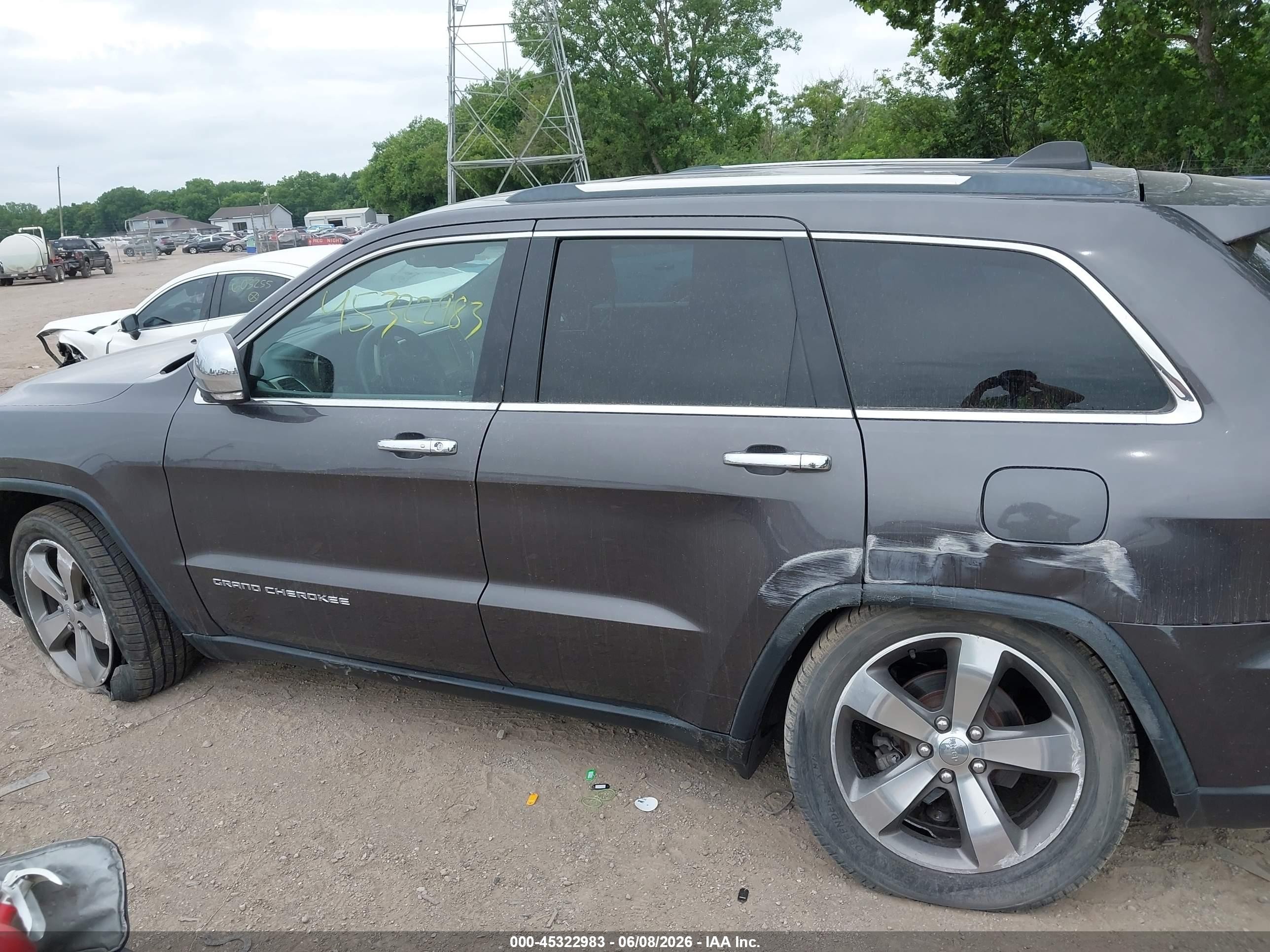 2014 Jeep Grand Cherokee Limited Gray vin: 1C4RJFBG6EC323718