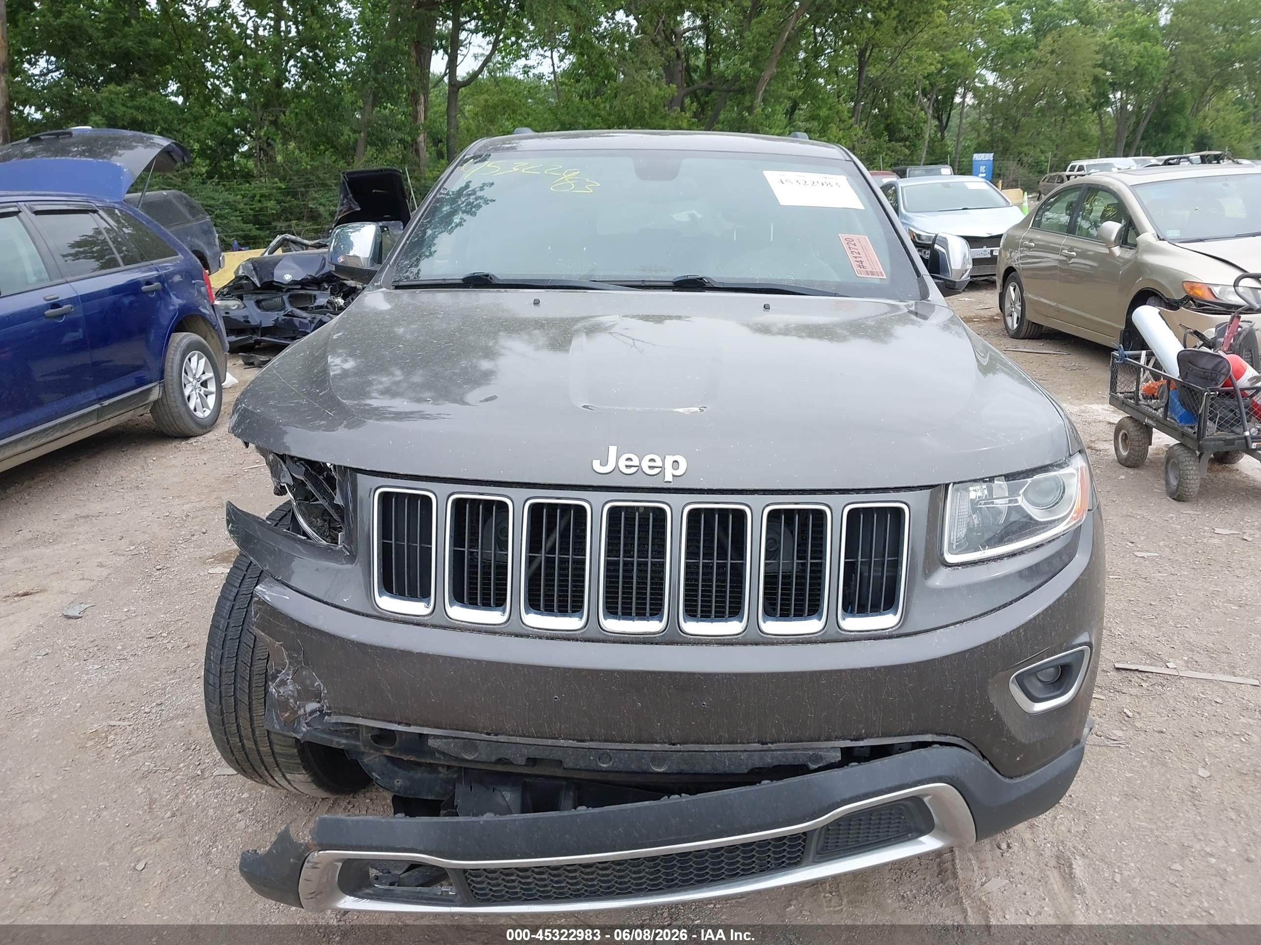 2014 Jeep Grand Cherokee Limited Gray vin: 1C4RJFBG6EC323718