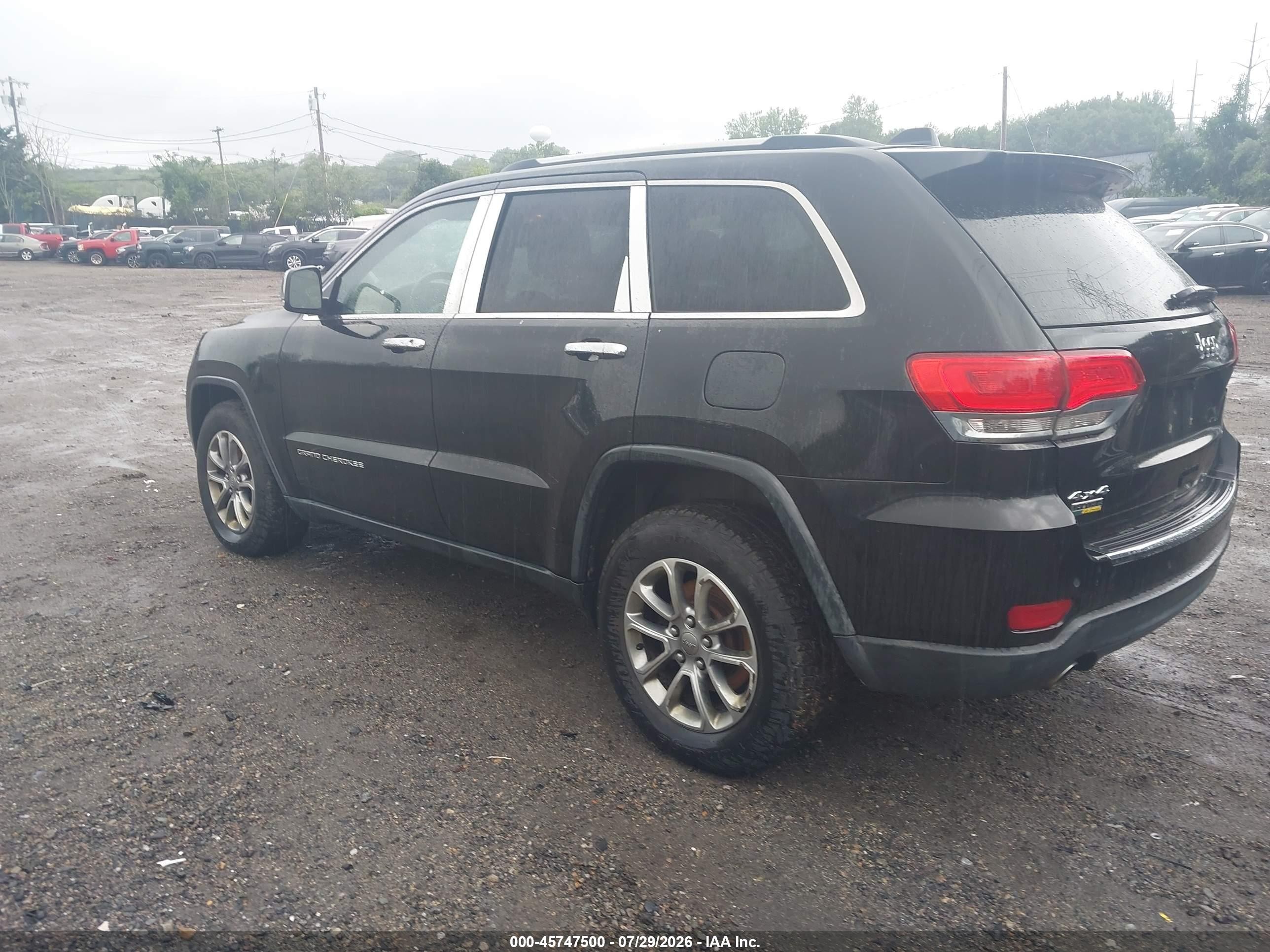 2014 Jeep Grand Cherokee Limited Black vin: 1C4RJFBG6EC453238