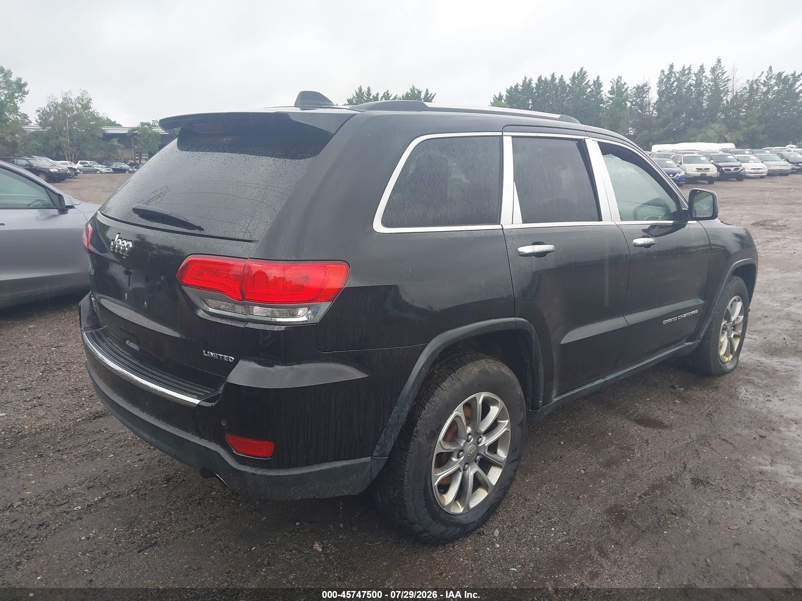 2014 Jeep Grand Cherokee Limited Black vin: 1C4RJFBG6EC453238