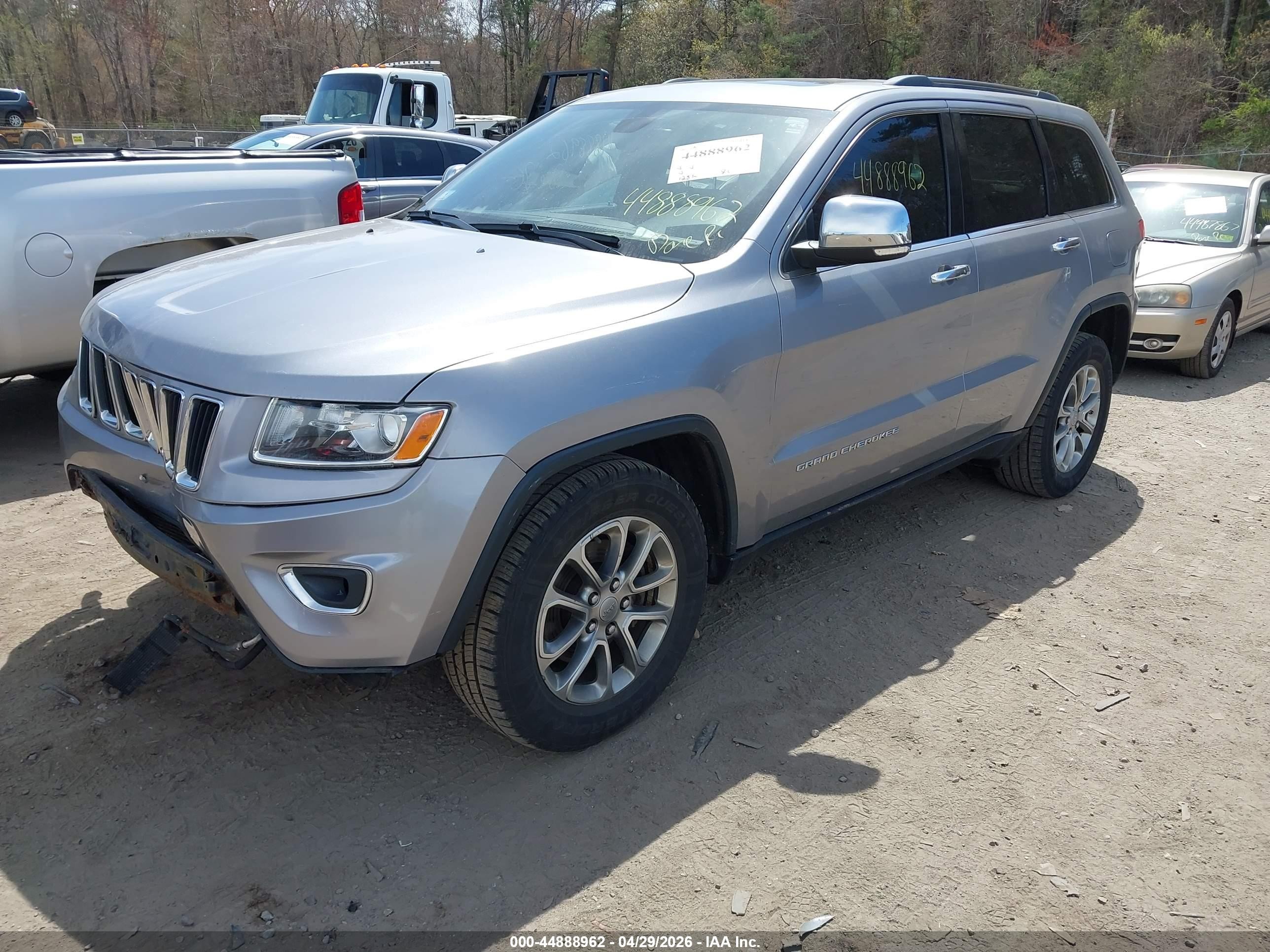 2014 Jeep Grand Cherokee Limited Silver vin: 1C4RJFBG6EC458844