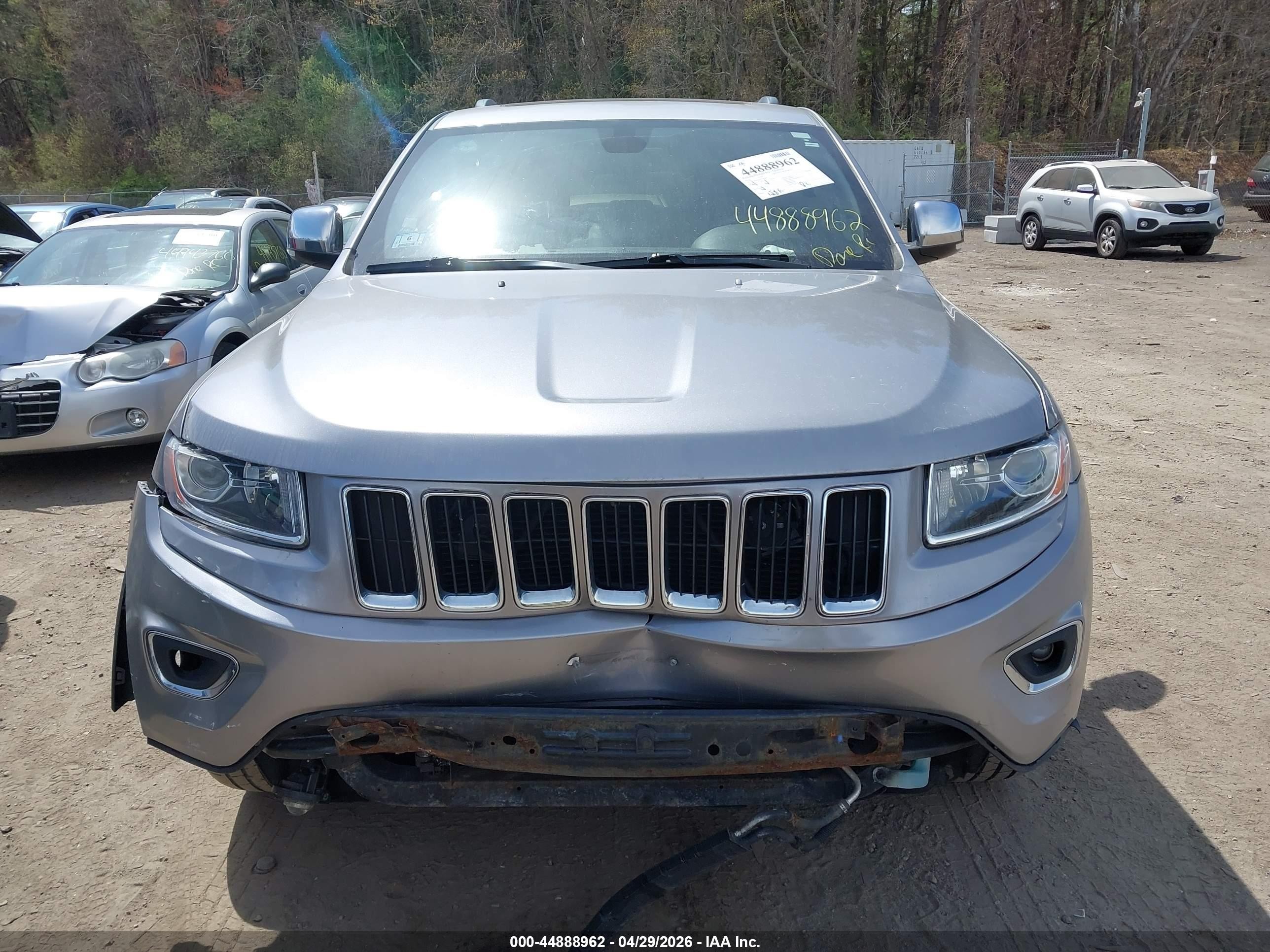 2014 Jeep Grand Cherokee Limited Silver vin: 1C4RJFBG6EC458844