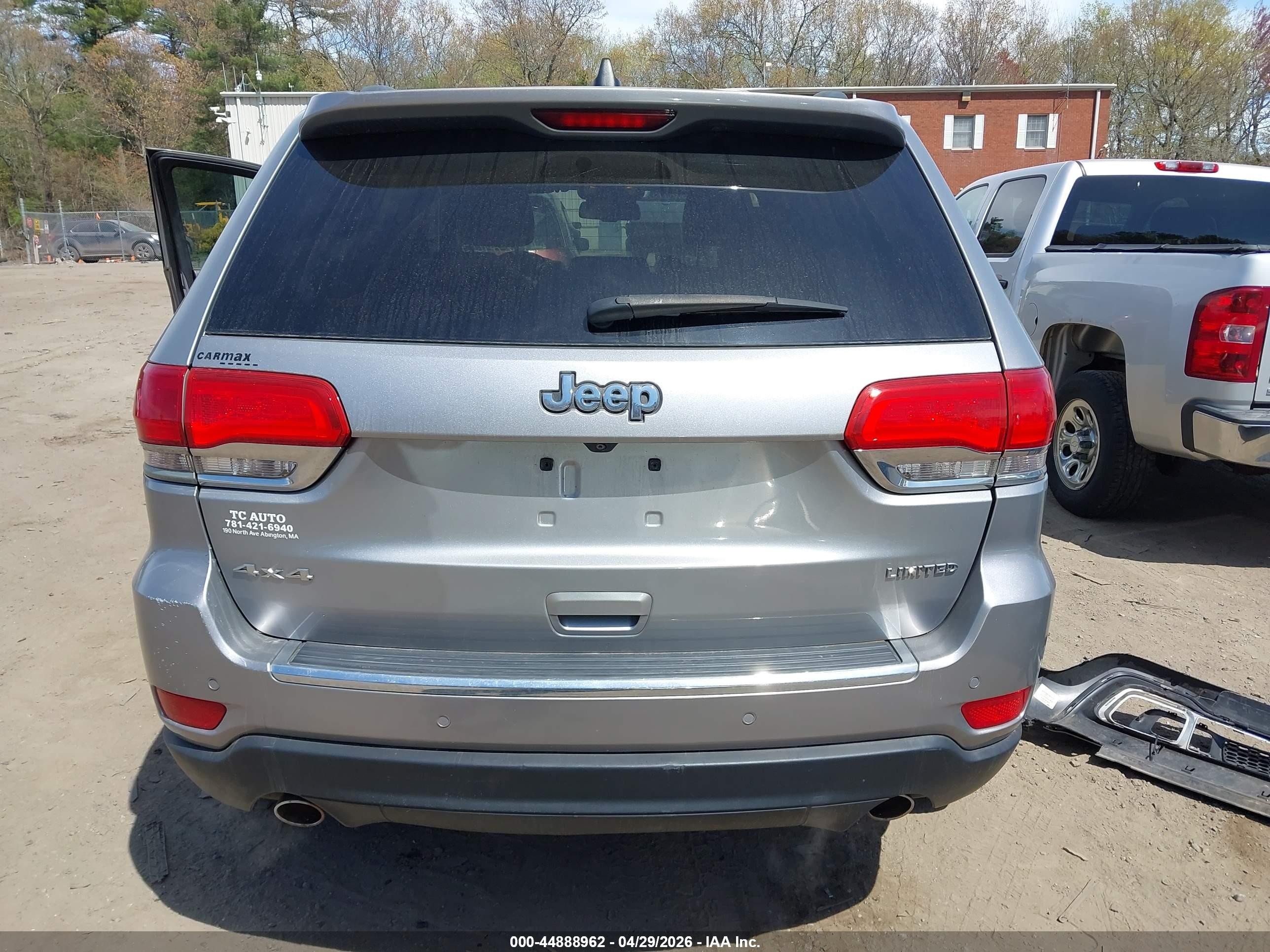 2014 Jeep Grand Cherokee Limited Silver vin: 1C4RJFBG6EC458844