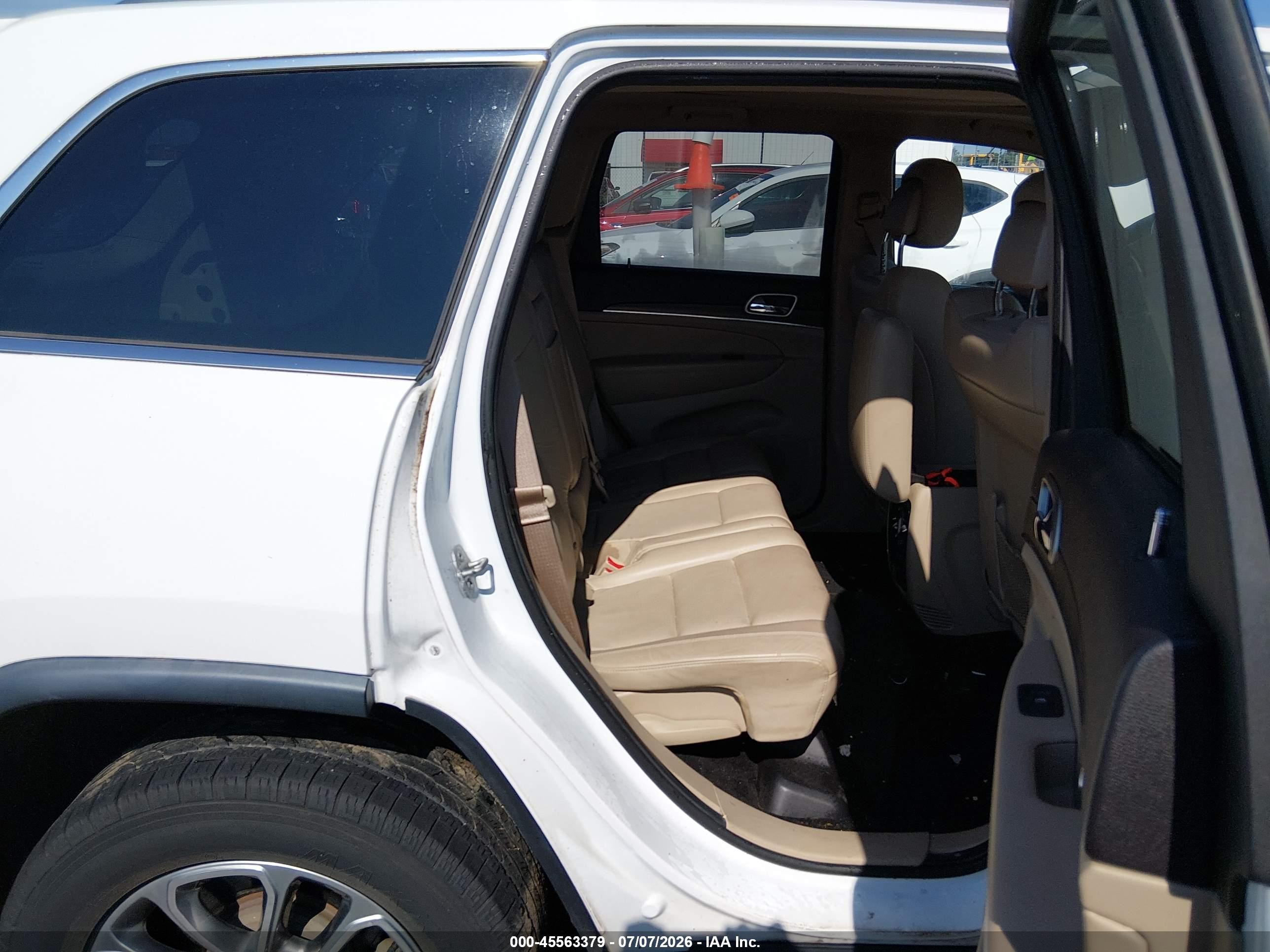 2014 Jeep Grand Cherokee Limited White vin: 1C4RJFBG6EC487079