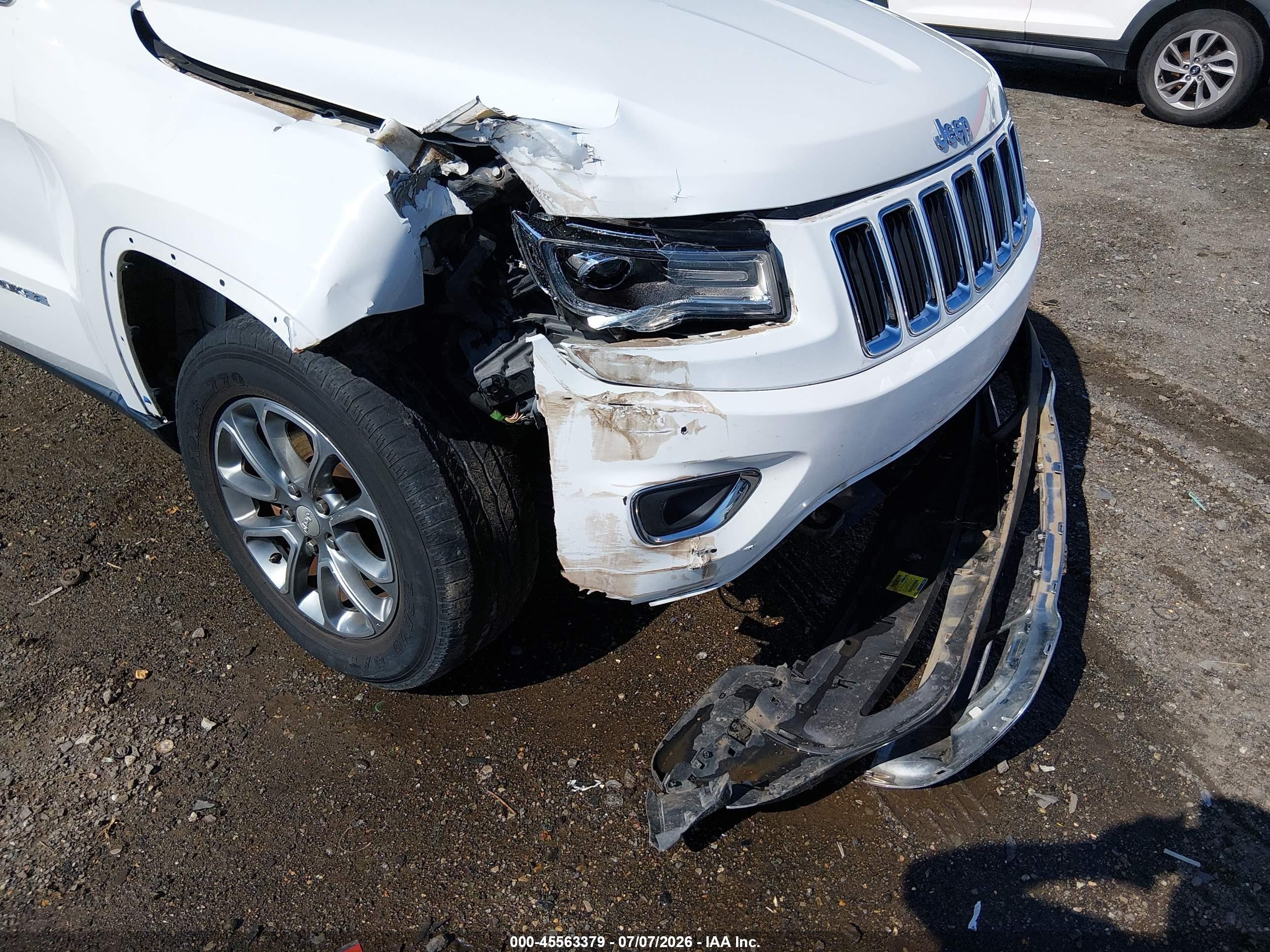 2014 Jeep Grand Cherokee Limited White vin: 1C4RJFBG6EC487079