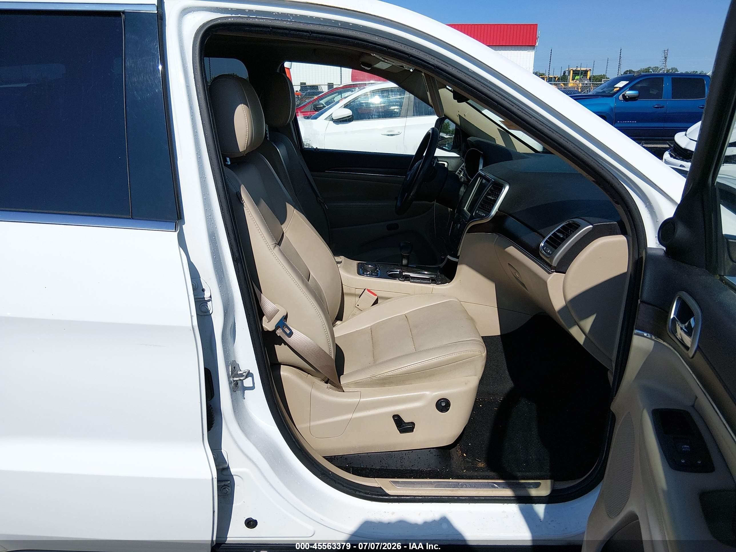 2014 Jeep Grand Cherokee Limited White vin: 1C4RJFBG6EC487079