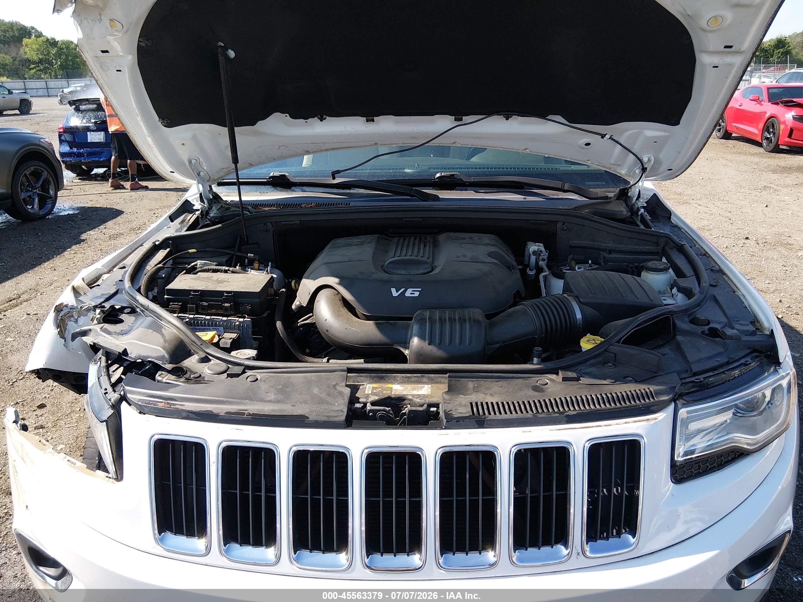 2014 Jeep Grand Cherokee Limited White vin: 1C4RJFBG6EC487079