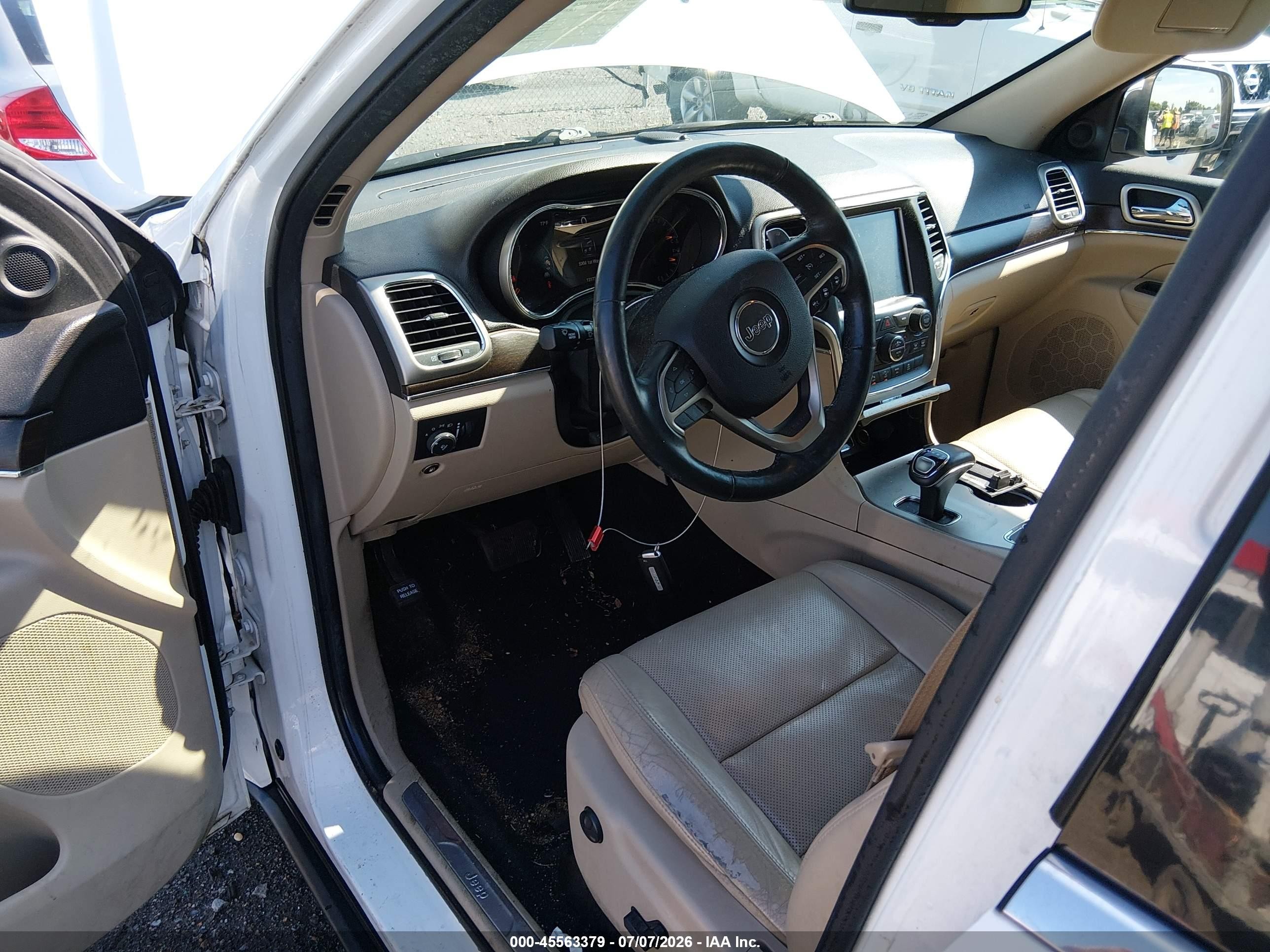 2014 Jeep Grand Cherokee Limited White vin: 1C4RJFBG6EC487079