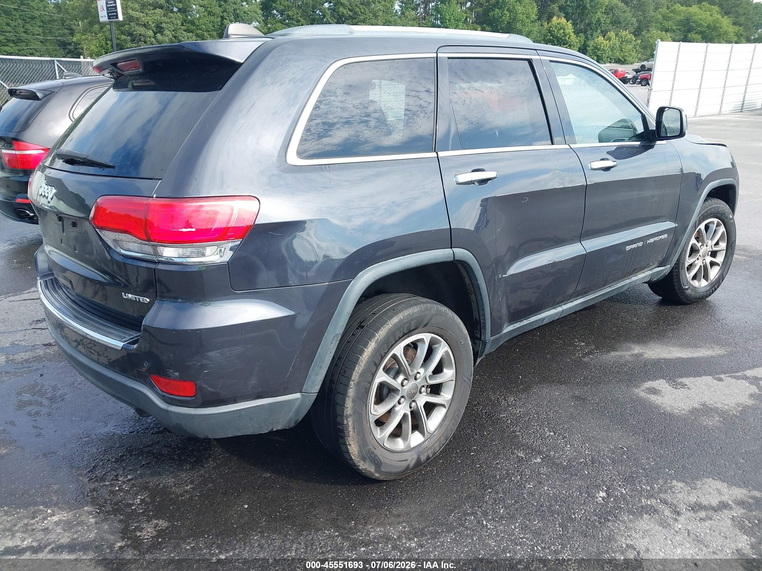 2014 Jeep Grand Cherokee Limited Black vin: 1C4RJFBG6EC525782