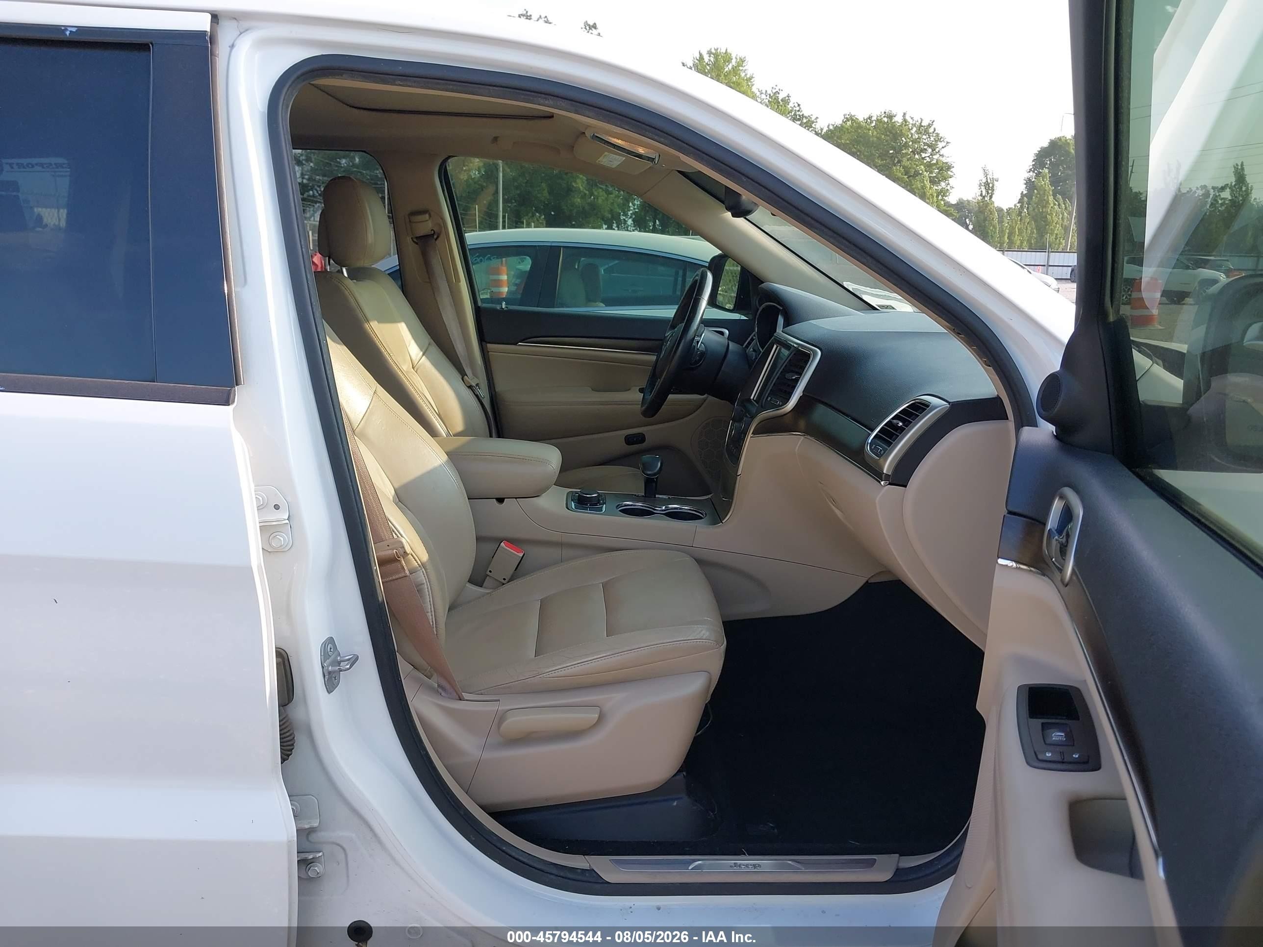 2014 Jeep Grand Cherokee Limited White vin: 1C4RJFBG6EC540380