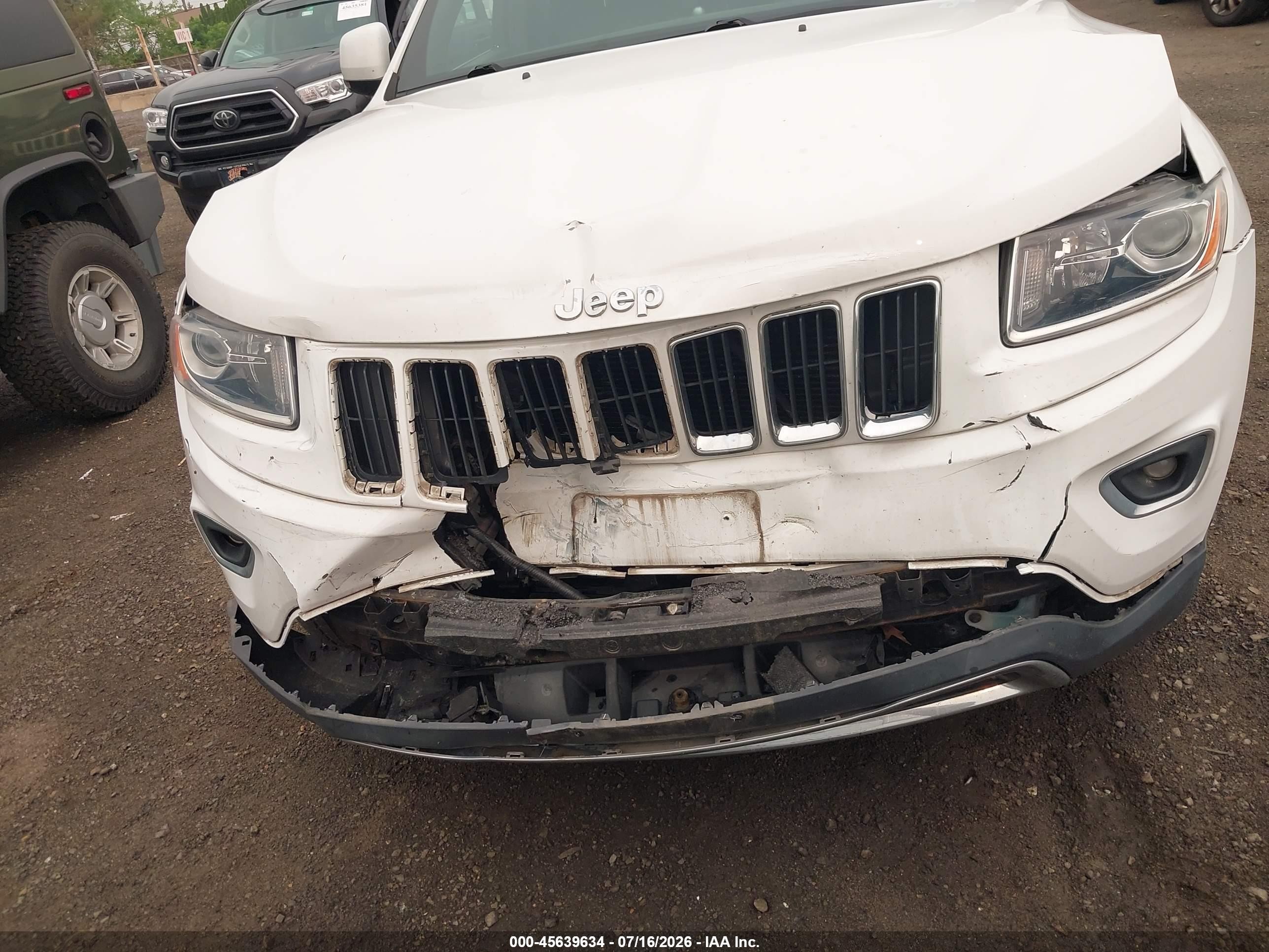 2014 Jeep Grand Cherokee Limited White vin: 1C4RJFBG6EC545885