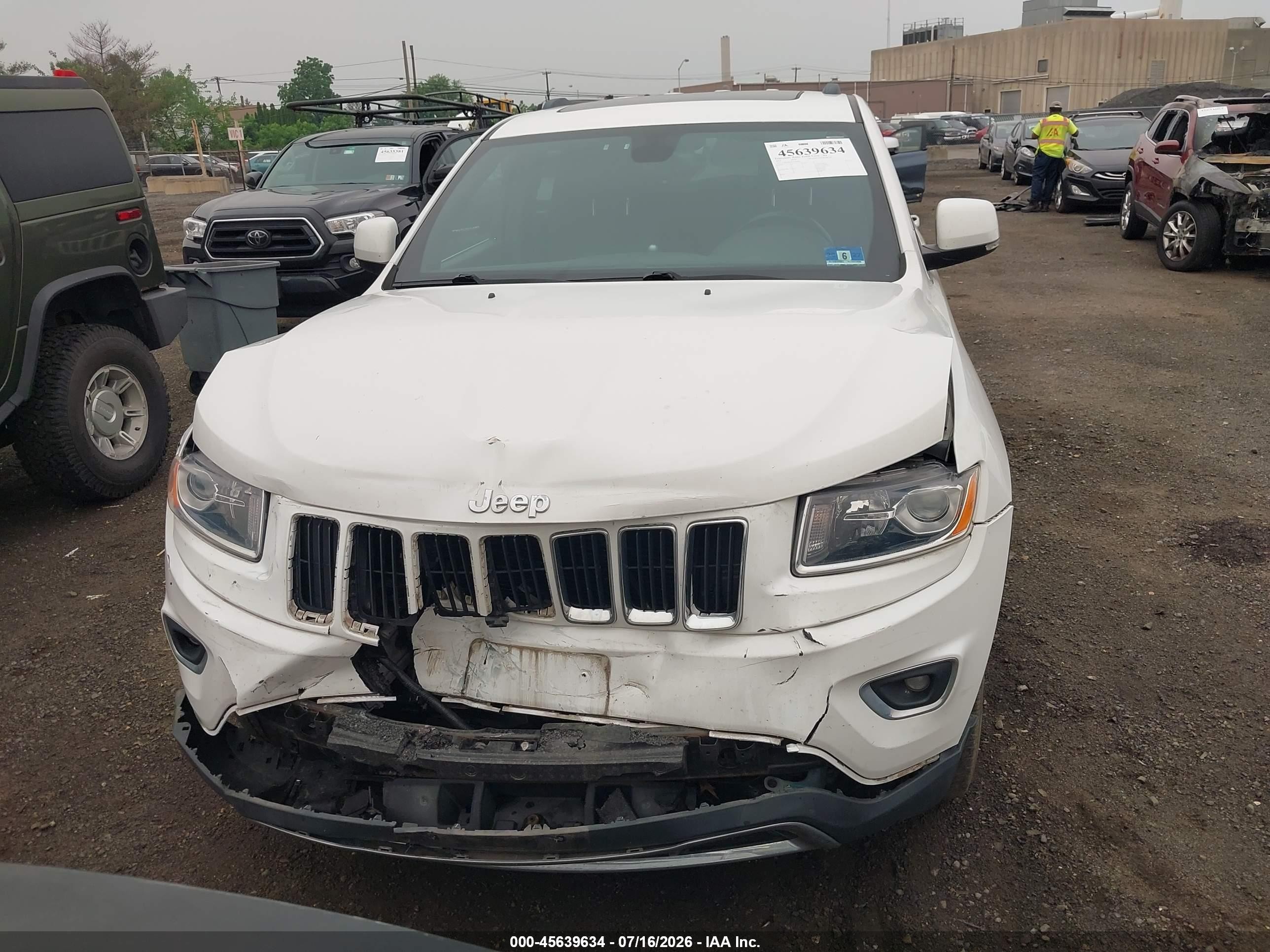 2014 Jeep Grand Cherokee Limited White vin: 1C4RJFBG6EC545885