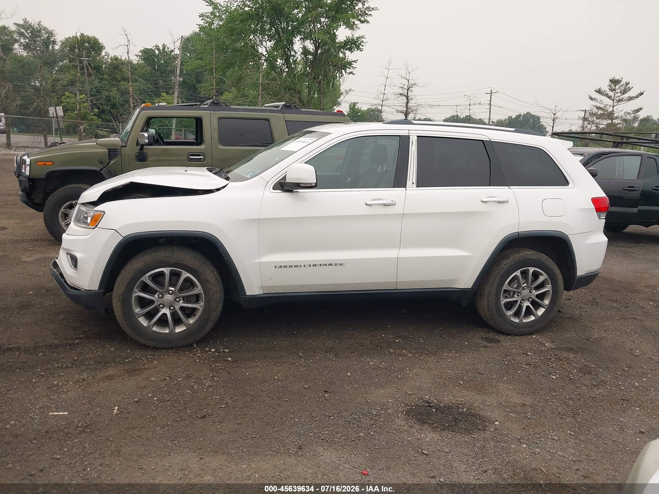 2014 Jeep Grand Cherokee Limited White vin: 1C4RJFBG6EC545885