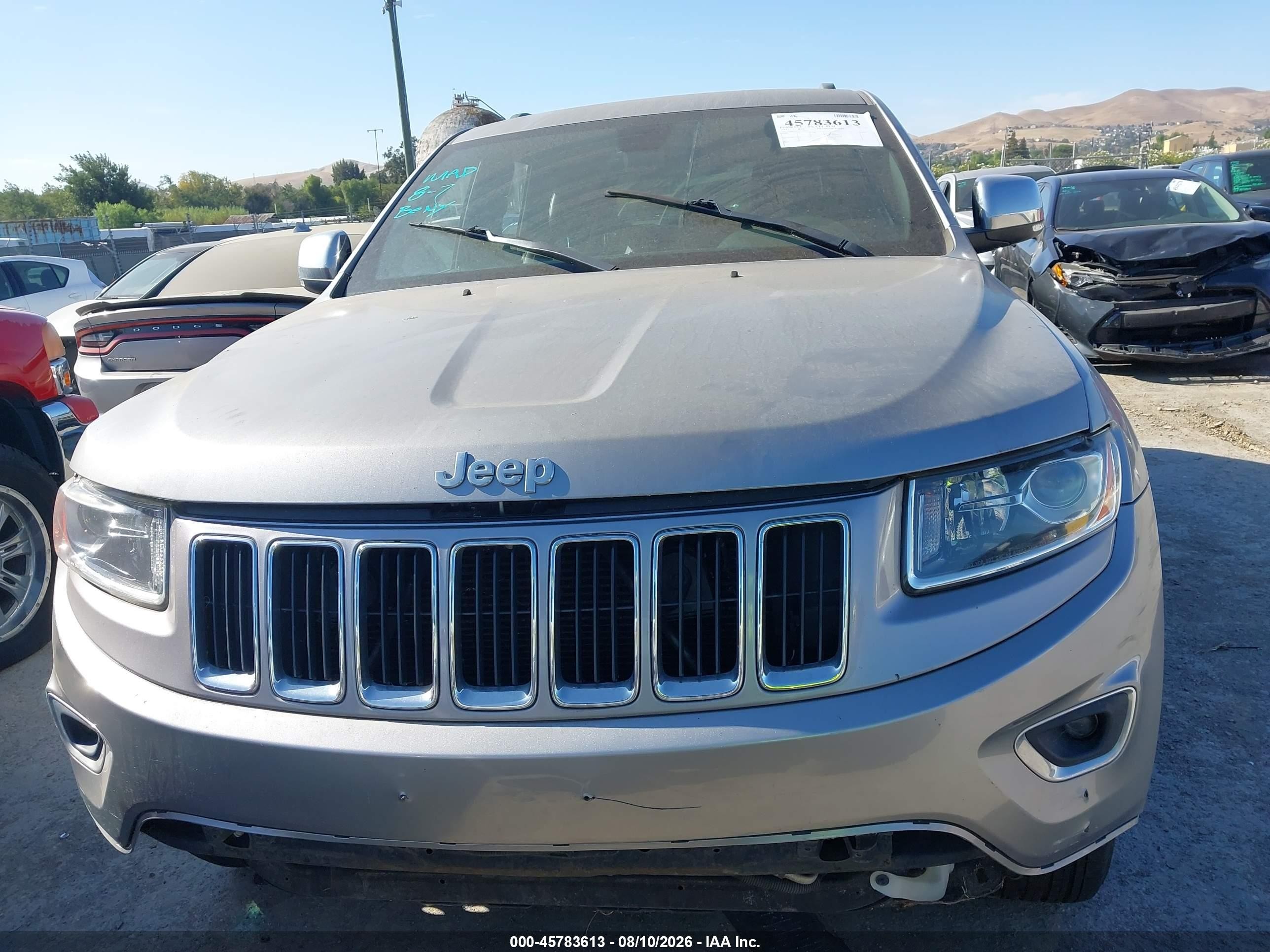 2014 Jeep Grand Cherokee Limited Серый vin: 1C4RJFBG6EC558023