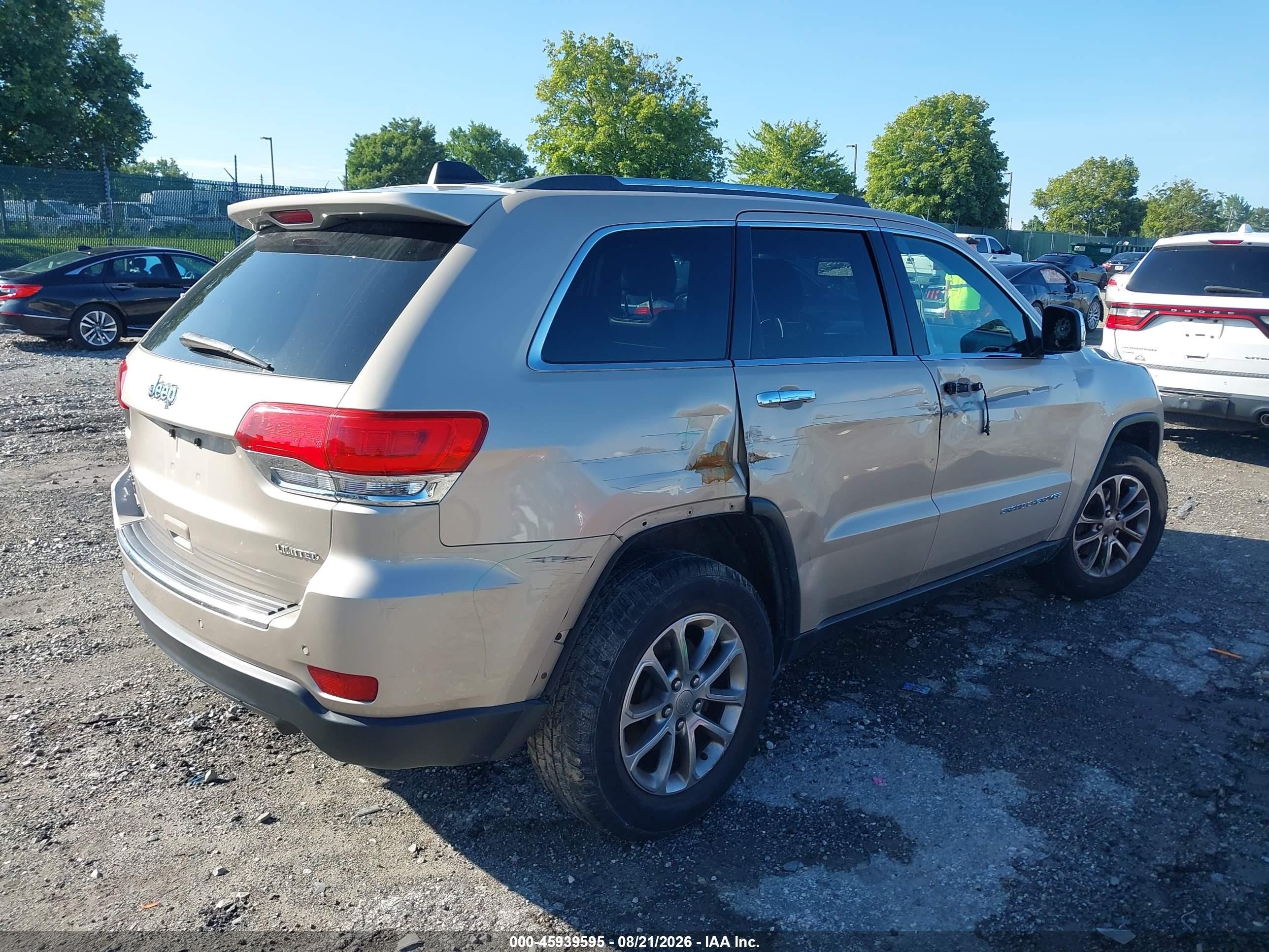 2014 Jeep Grand Cherokee Limited Gold vin: 1C4RJFBG6EC558264