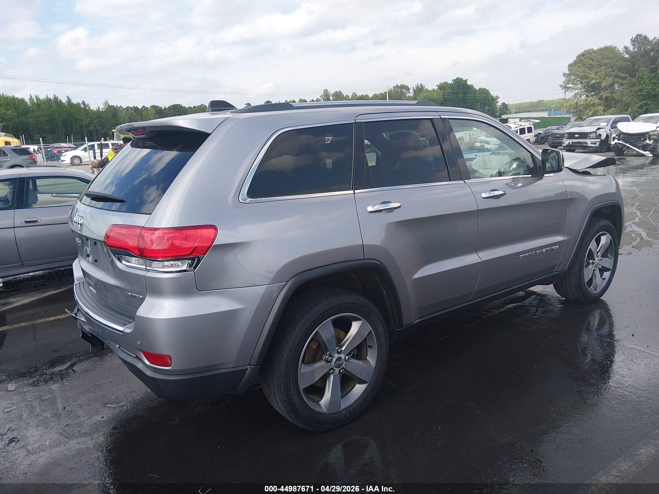 2015 Jeep Grand Cherokee Limited Silver vin: 1C4RJFBG6FC140742