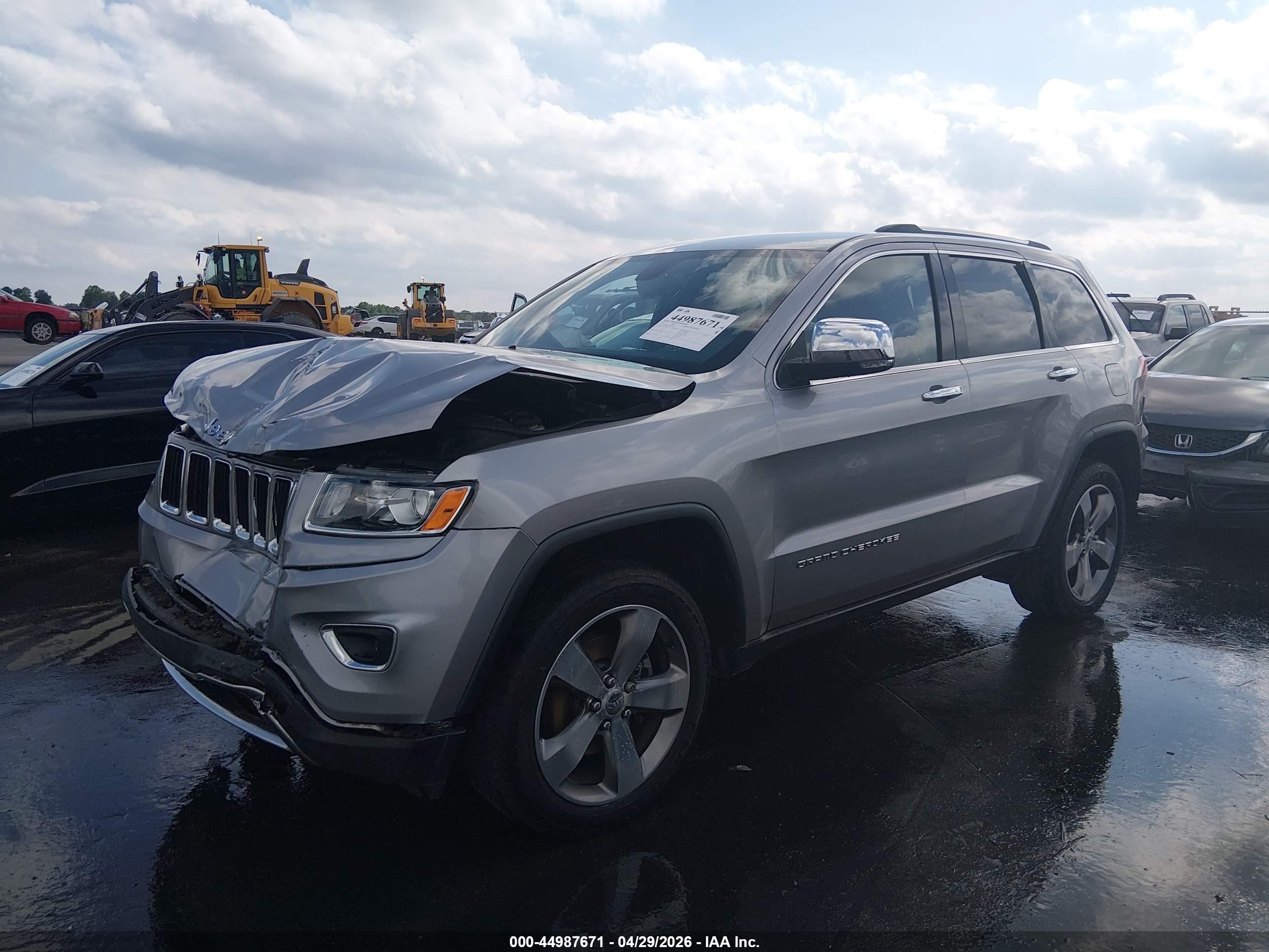 2015 Jeep Grand Cherokee Limited Silver vin: 1C4RJFBG6FC140742