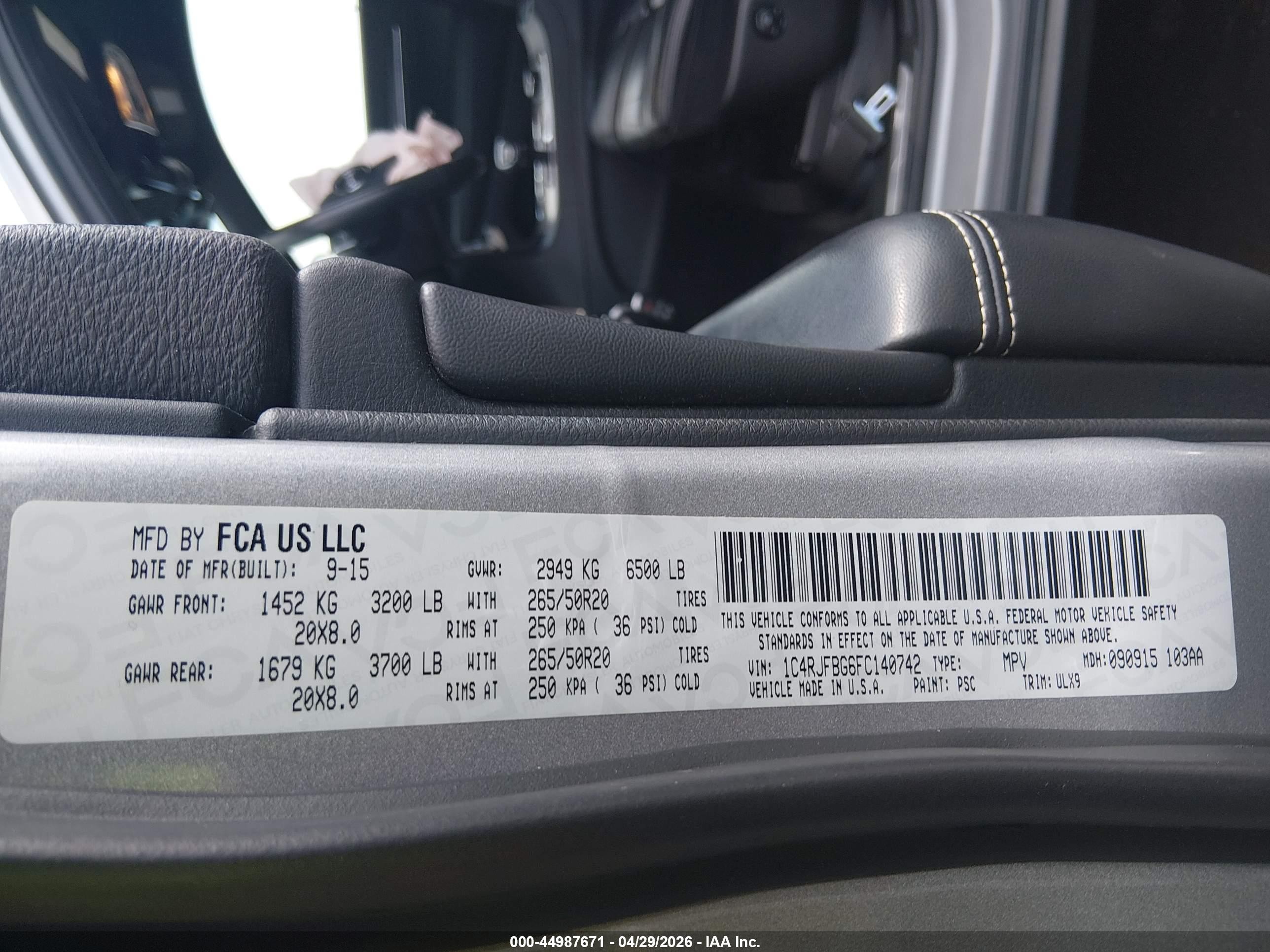 2015 Jeep Grand Cherokee Limited Silver vin: 1C4RJFBG6FC140742
