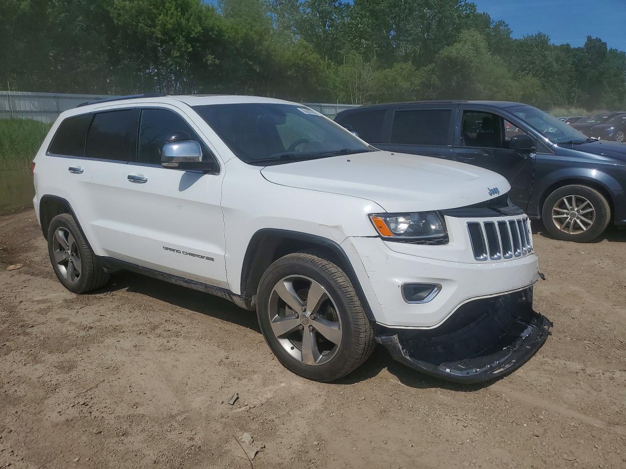 2015 Jeep Grand Cherokee Limited White vin: 1C4RJFBG6FC228321