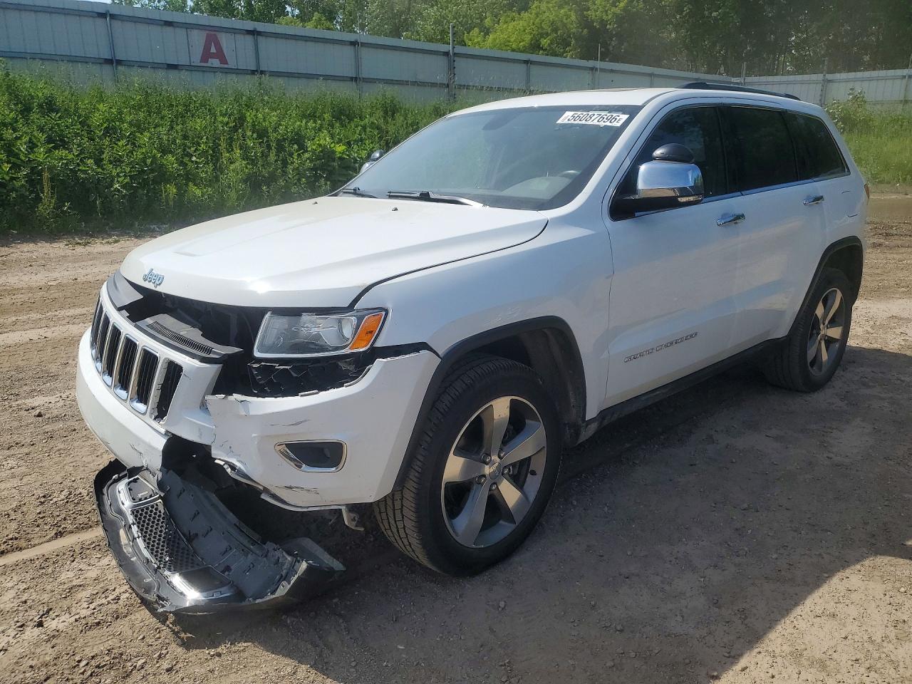 2015 Jeep Grand Cherokee Limited White vin: 1C4RJFBG6FC228321
