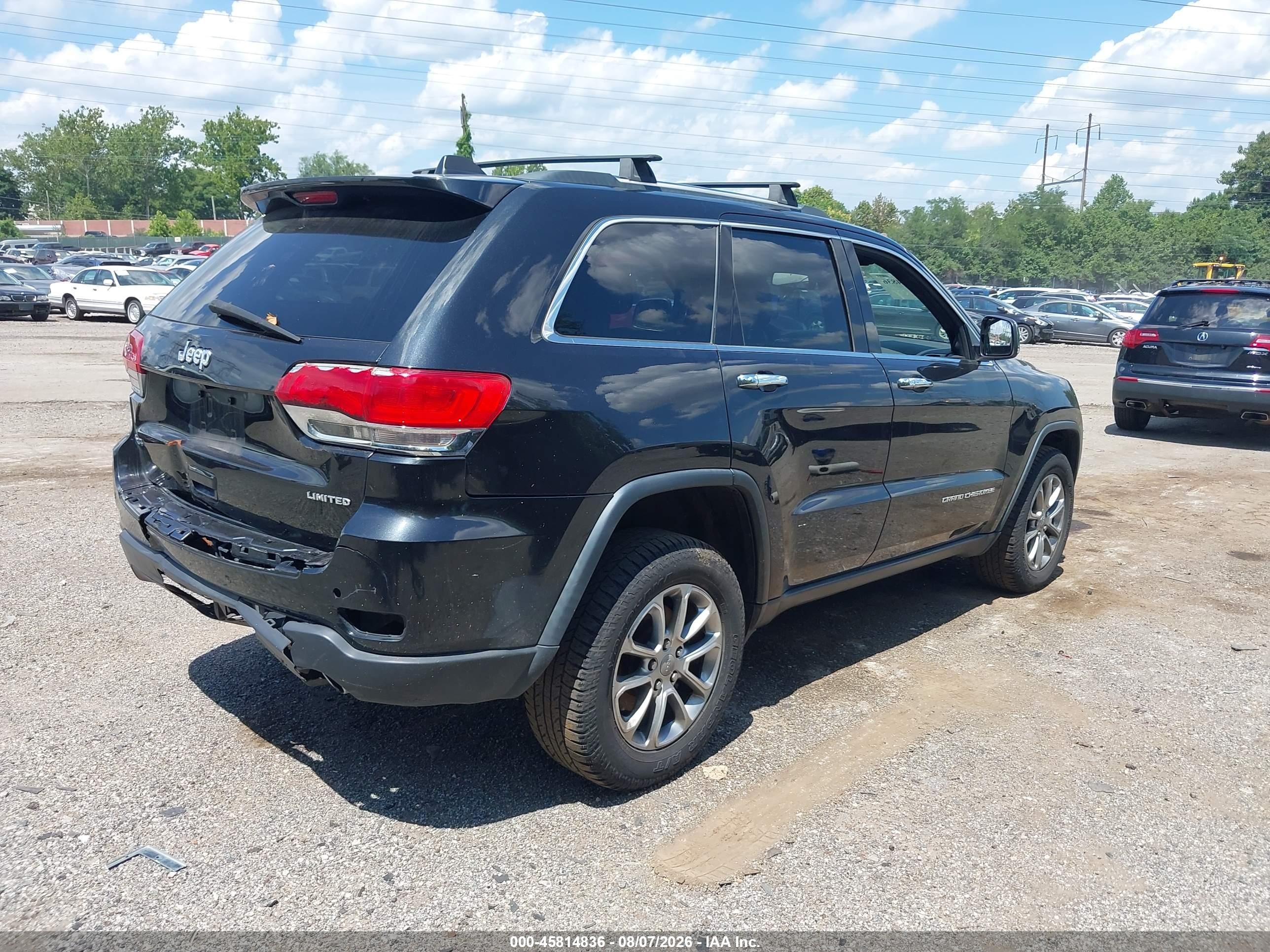 2015 Jeep Grand Cherokee Limited Black vin: 1C4RJFBG6FC241988