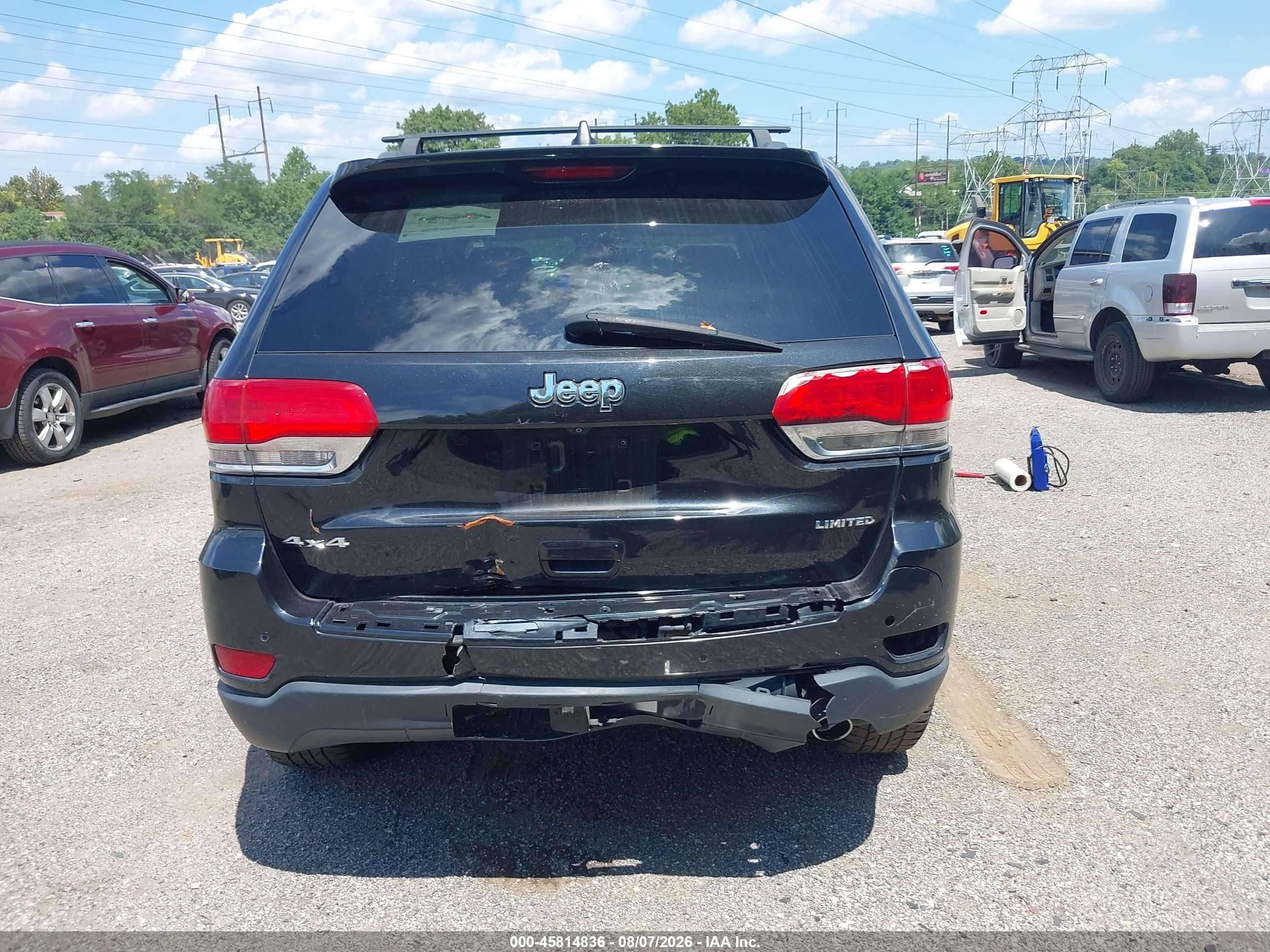 2015 Jeep Grand Cherokee Limited Black vin: 1C4RJFBG6FC241988