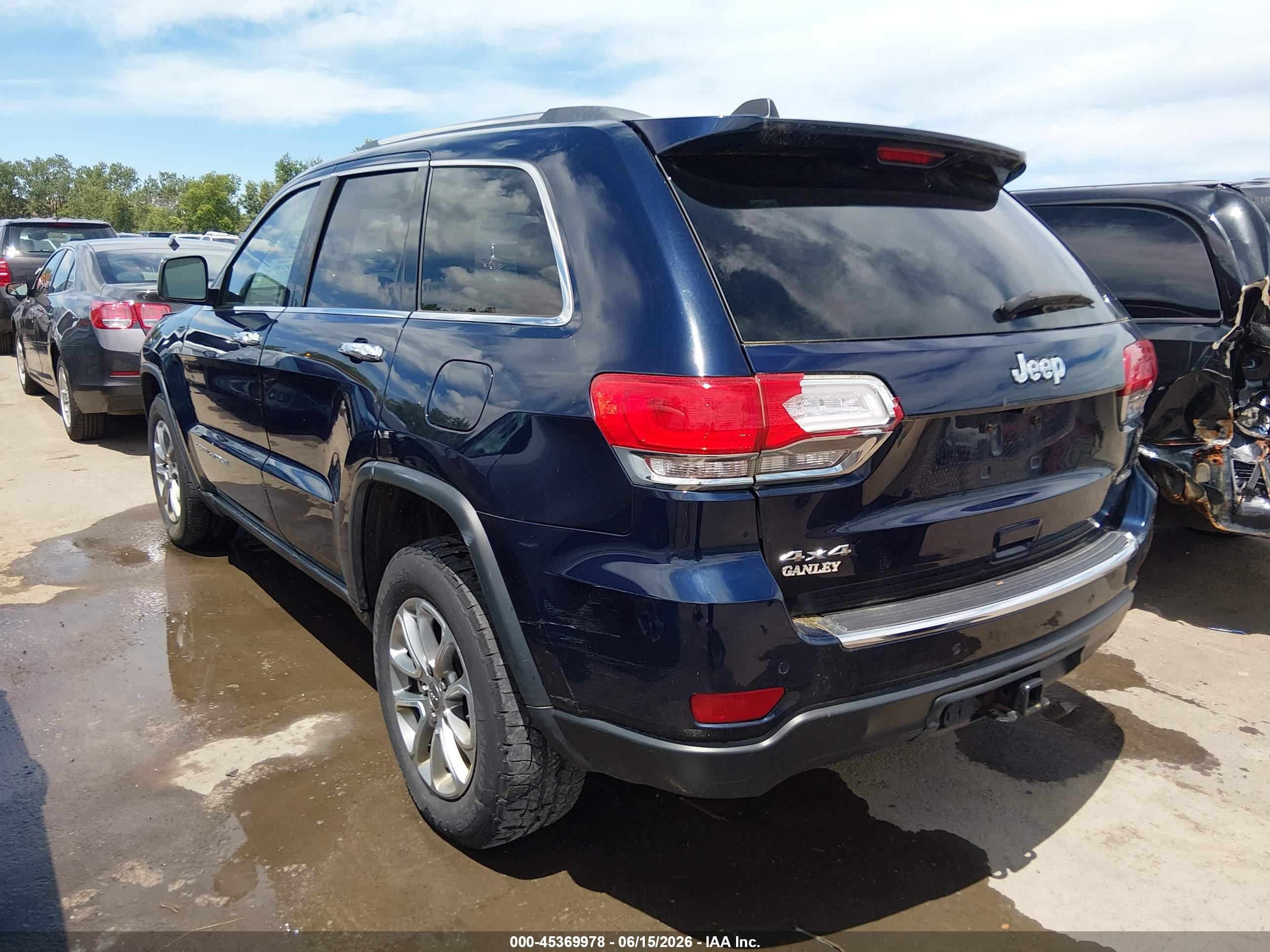 2015 Jeep Grand Cherokee Limited Blue vin: 1C4RJFBG6FC608114