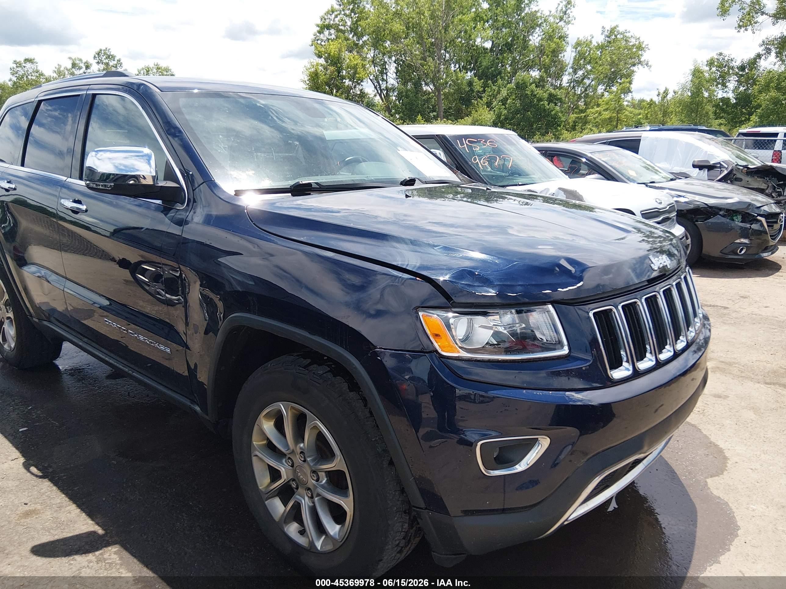 2015 Jeep Grand Cherokee Limited Blue vin: 1C4RJFBG6FC608114
