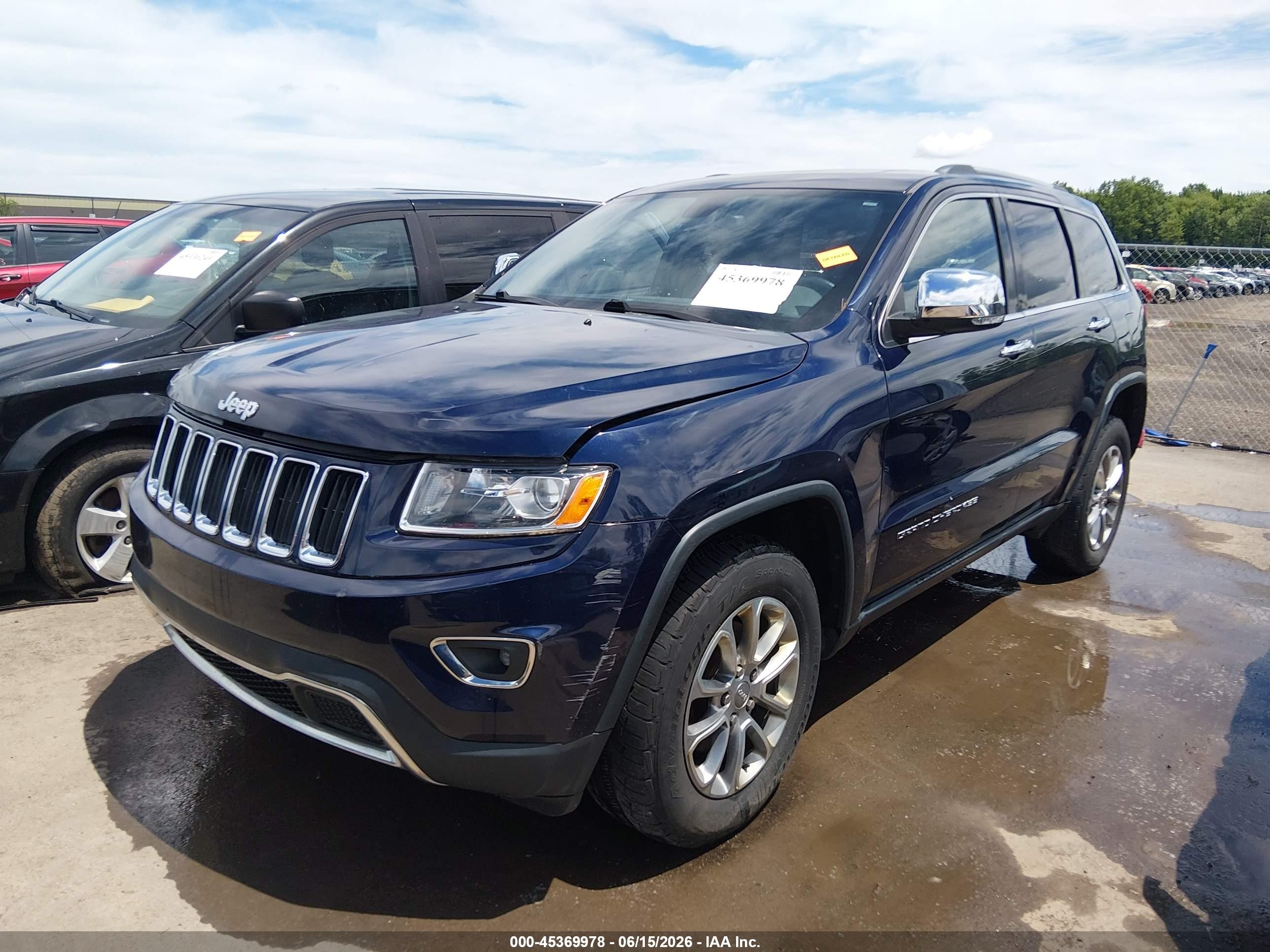 2015 Jeep Grand Cherokee Limited Blue vin: 1C4RJFBG6FC608114
