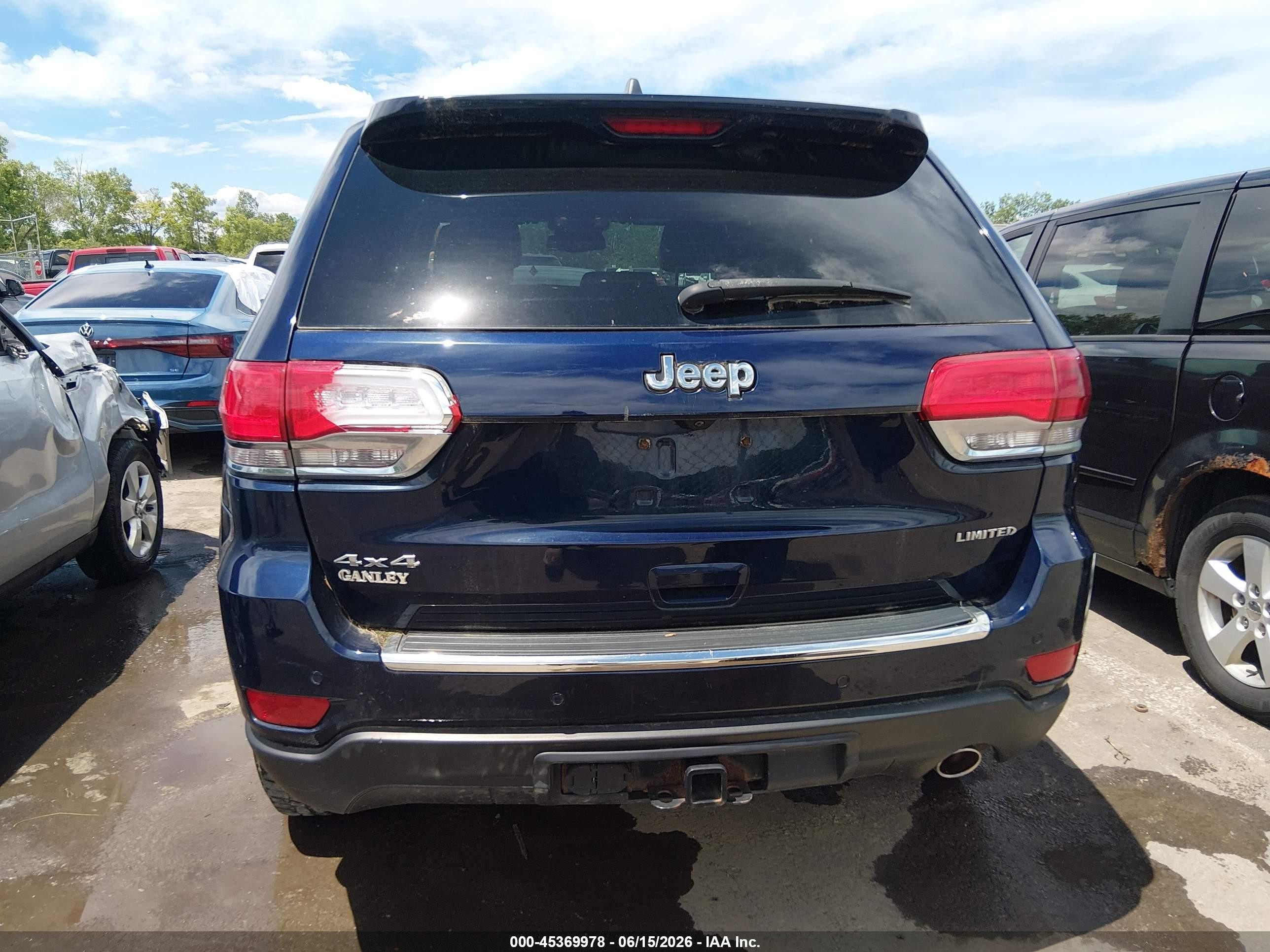 2015 Jeep Grand Cherokee Limited Blue vin: 1C4RJFBG6FC608114