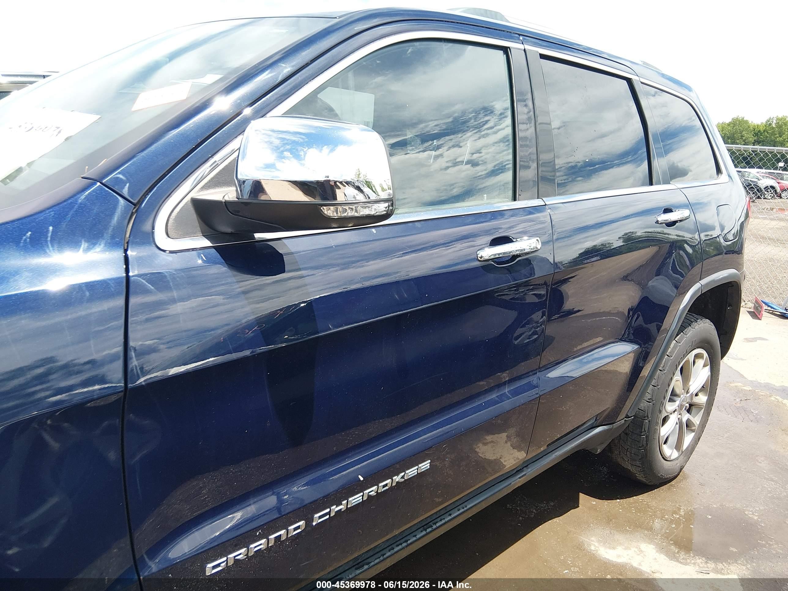 2015 Jeep Grand Cherokee Limited Blue vin: 1C4RJFBG6FC608114