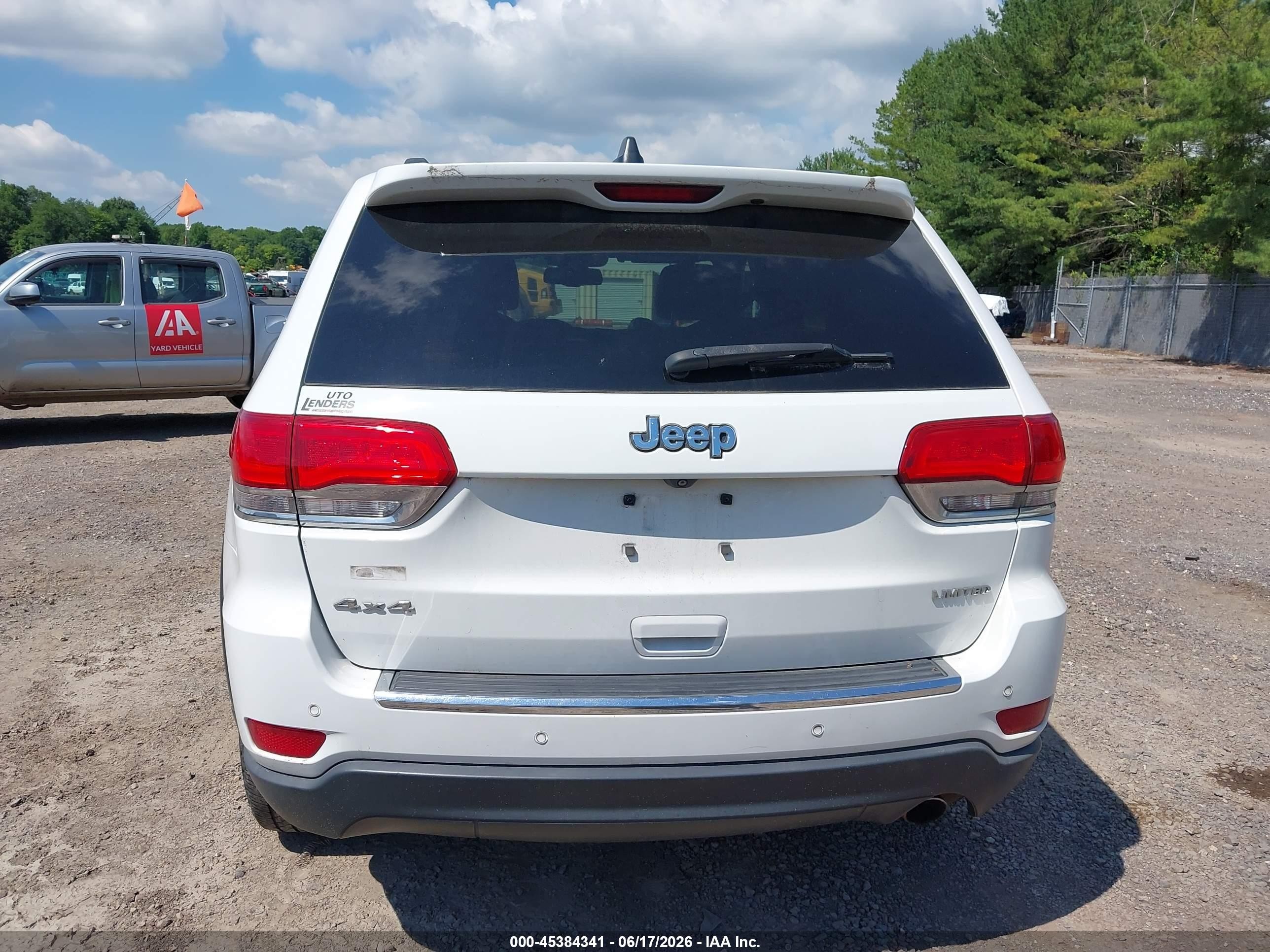 2015 Jeep Grand Cherokee Limited White vin: 1C4RJFBG6FC608274