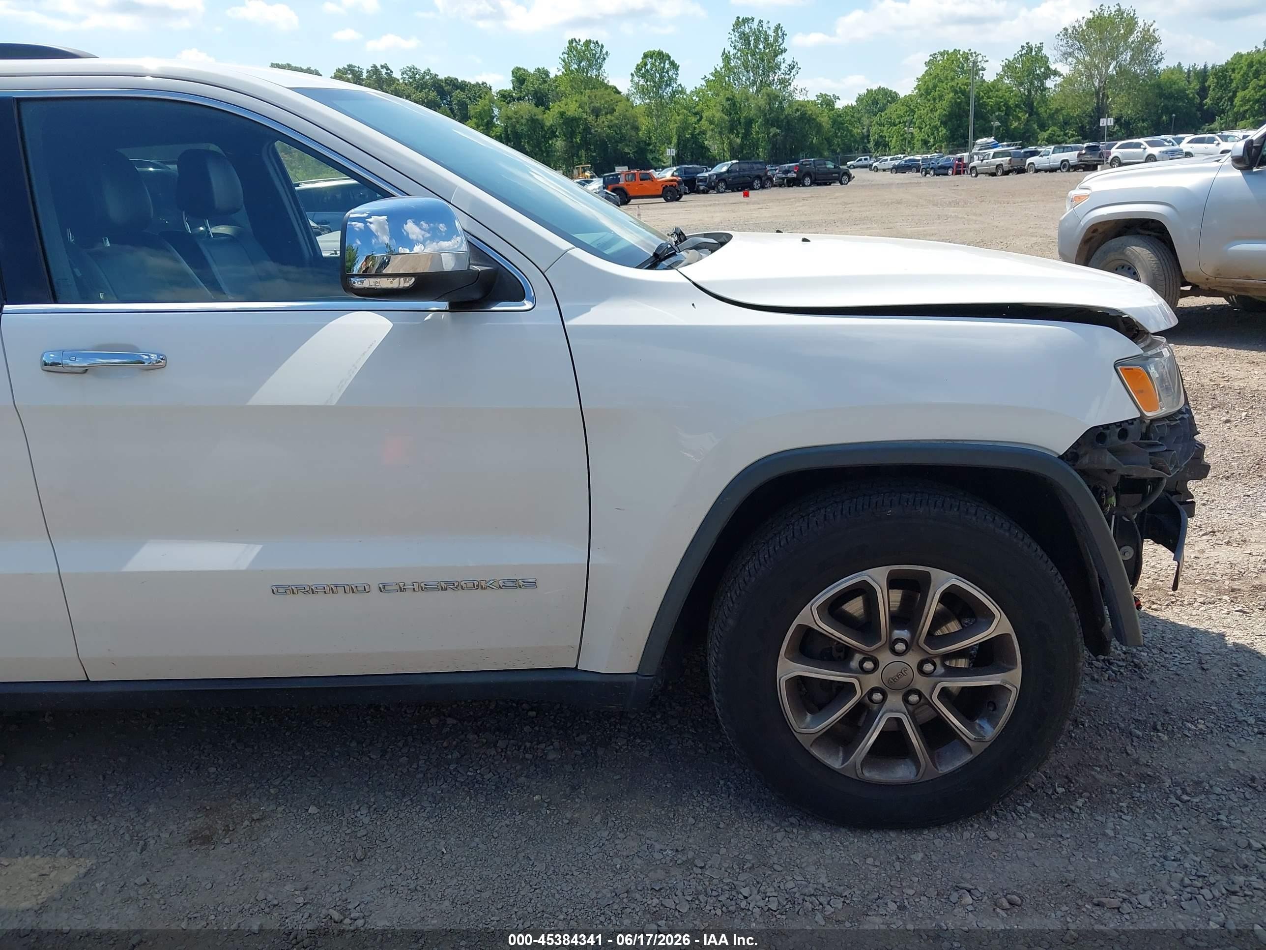 2015 Jeep Grand Cherokee Limited White vin: 1C4RJFBG6FC608274