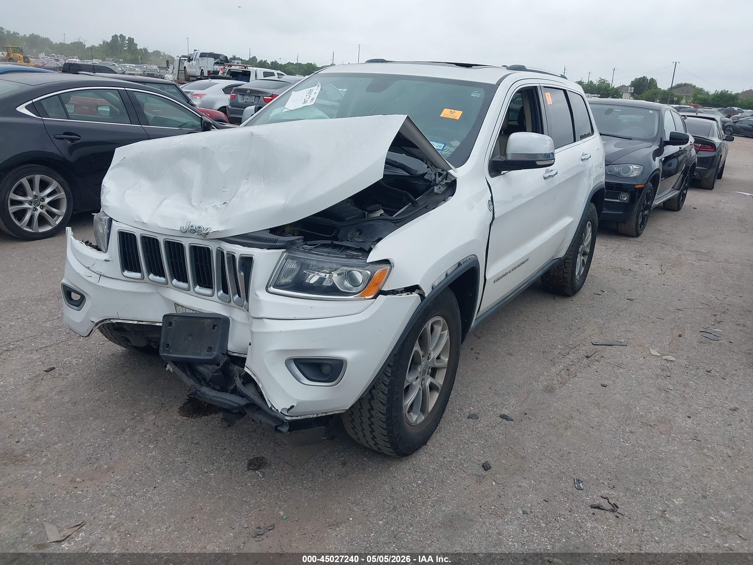 2015 Jeep Grand Cherokee Limited White vin: 1C4RJFBG6FC609991