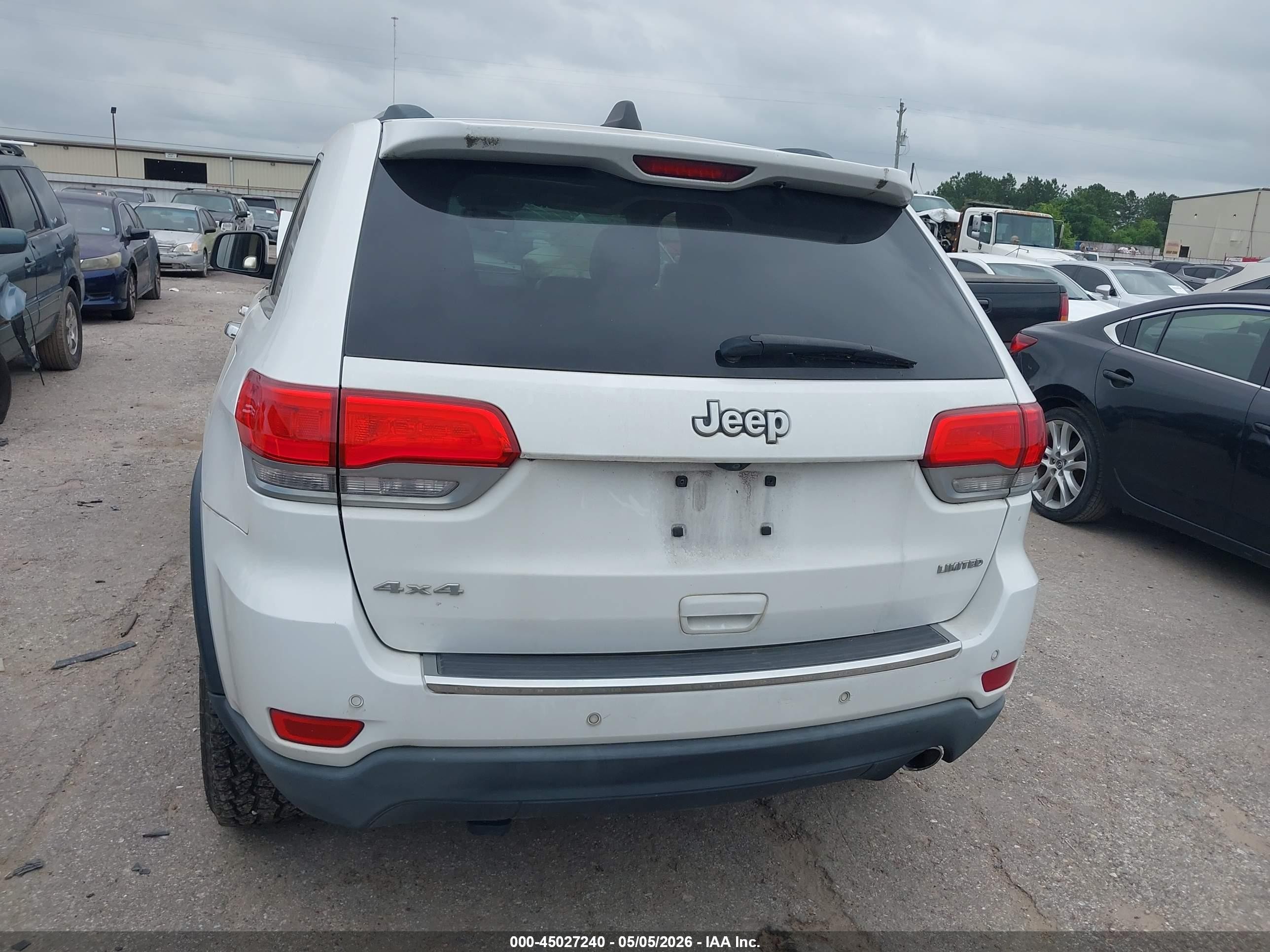 2015 Jeep Grand Cherokee Limited White vin: 1C4RJFBG6FC609991